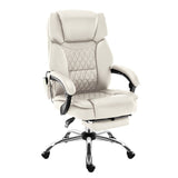 Fotel Biurowy z masażem podnóżkiem podgrzewany Mark Adler Boss 6.0 Beige