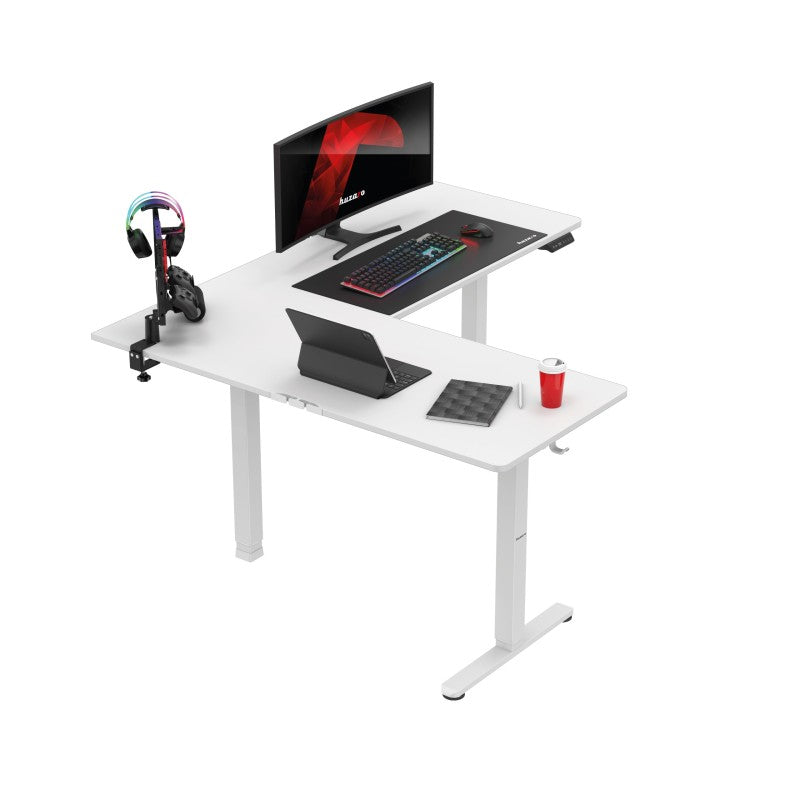 Biurko narożne elektryczne Huzaro Hero 9.5 White 160 cm