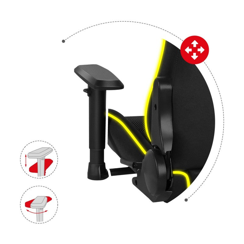 Fotel gamingowy HUZARO Force 6.3 RGB Mesh