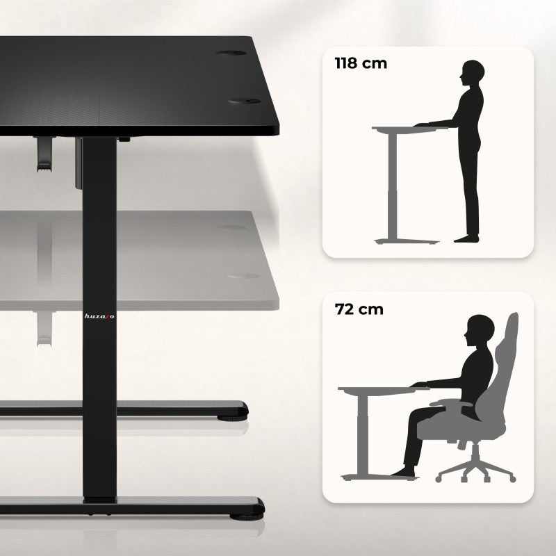 Biurko Elektryczne Huzaro Hero 8.2 Black 120 cm