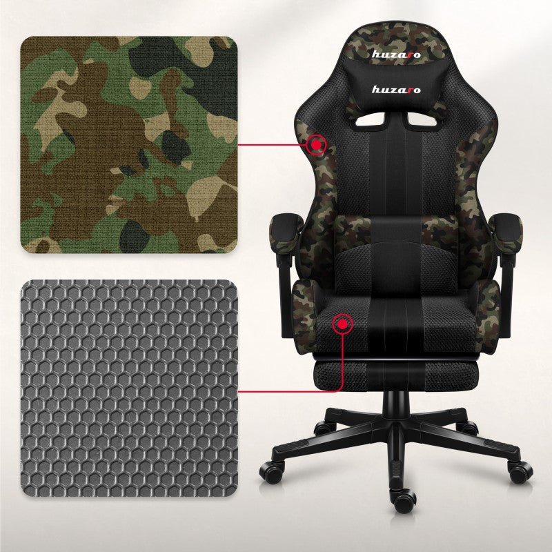 Fotel gamingowy Huzaro Force 4.7 Camo Mesh