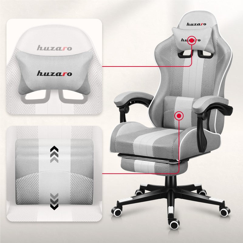 Fotel gamingowy HUZARO Force 4.7 White Mesh