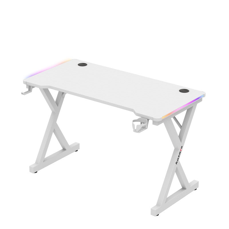 Biurko gamingowe LED Huzaro Hero 2.3 RGB White 120 cm