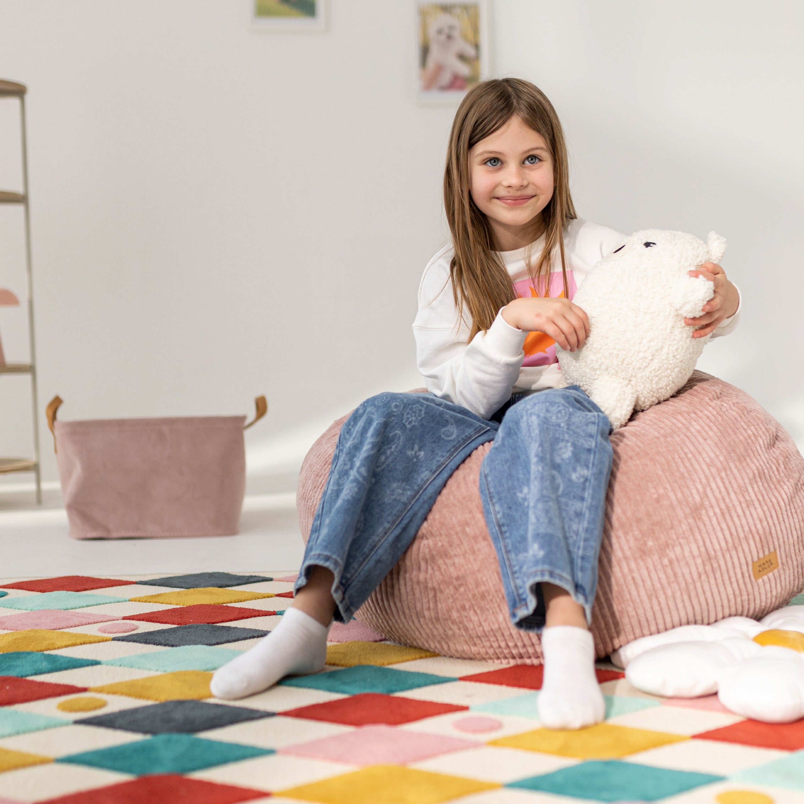 Růžový pytel na sezení manšestrový Mark Adler Comfy 1.0 Pink
