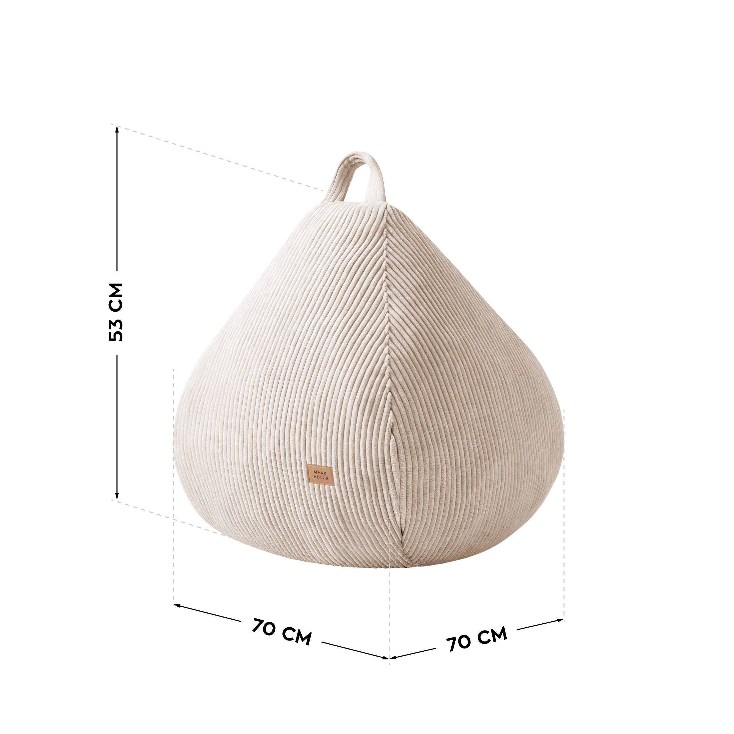Štruksová sedací pufová souprava béžová Mark Adler Comfy 1.0 Beige