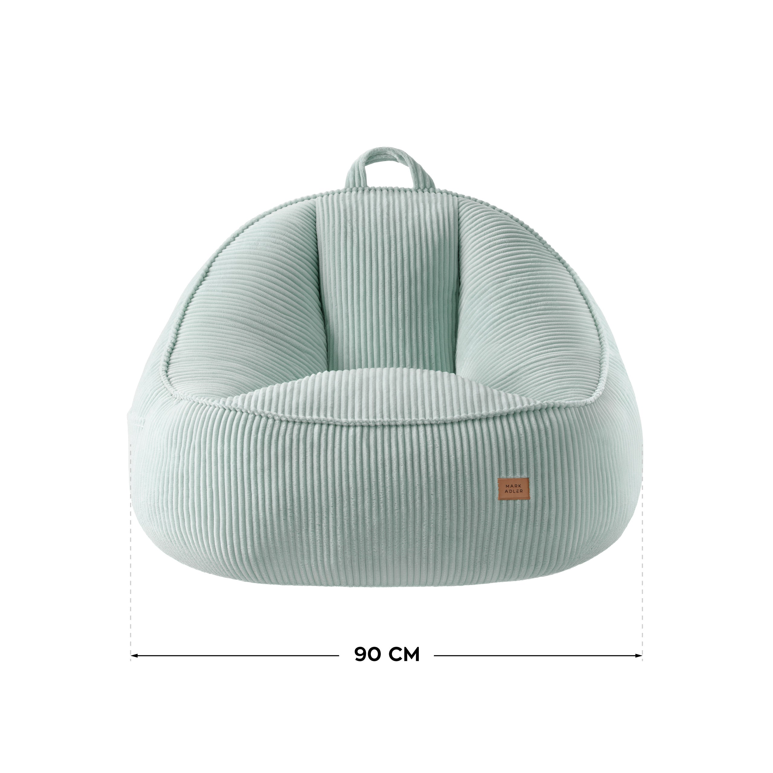 Manšestrové křeslo puf s opěradlem Mark Adler Comfy 4.0 Sage