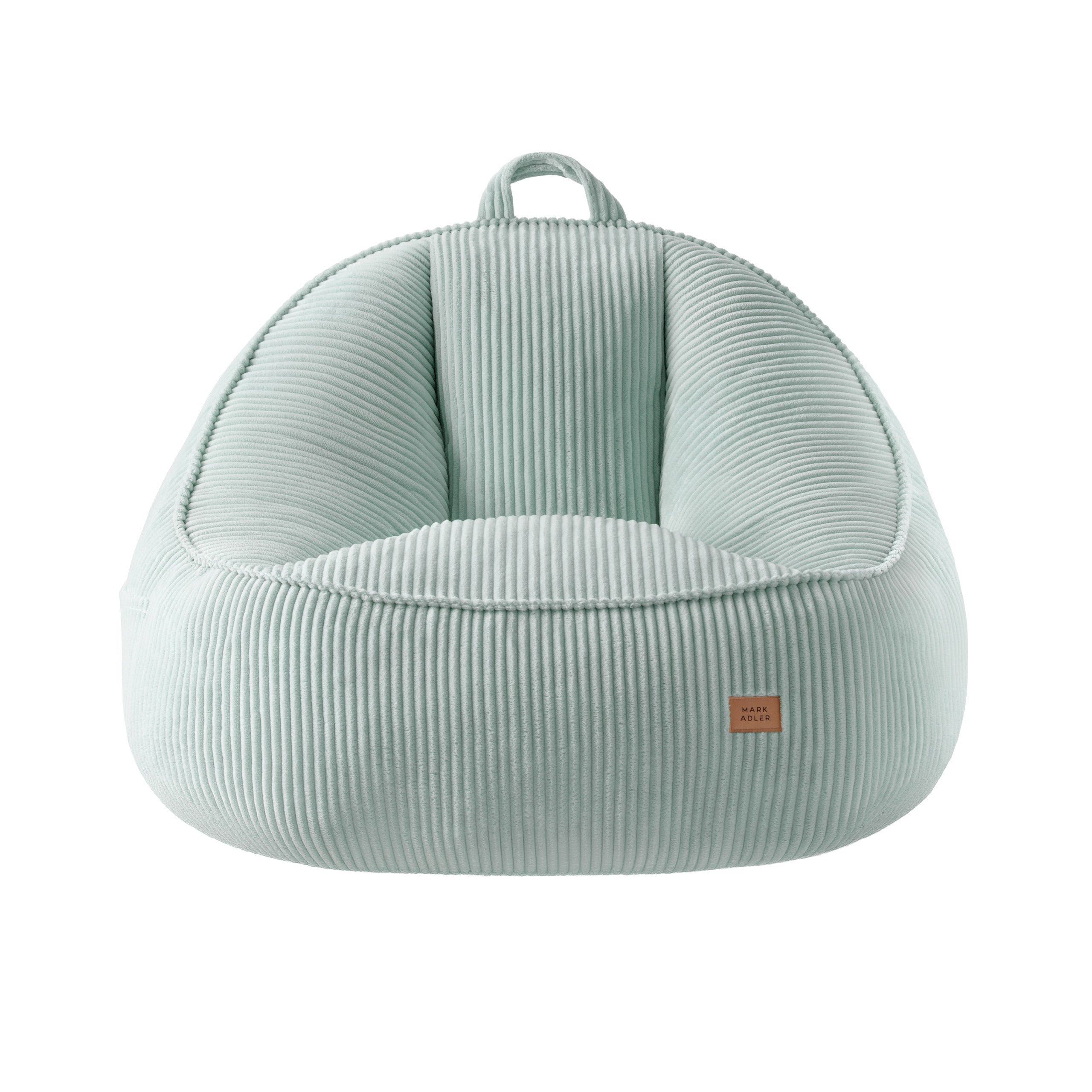 Manšestrové křeslo puf s opěradlem Mark Adler Comfy 4.0 Sage