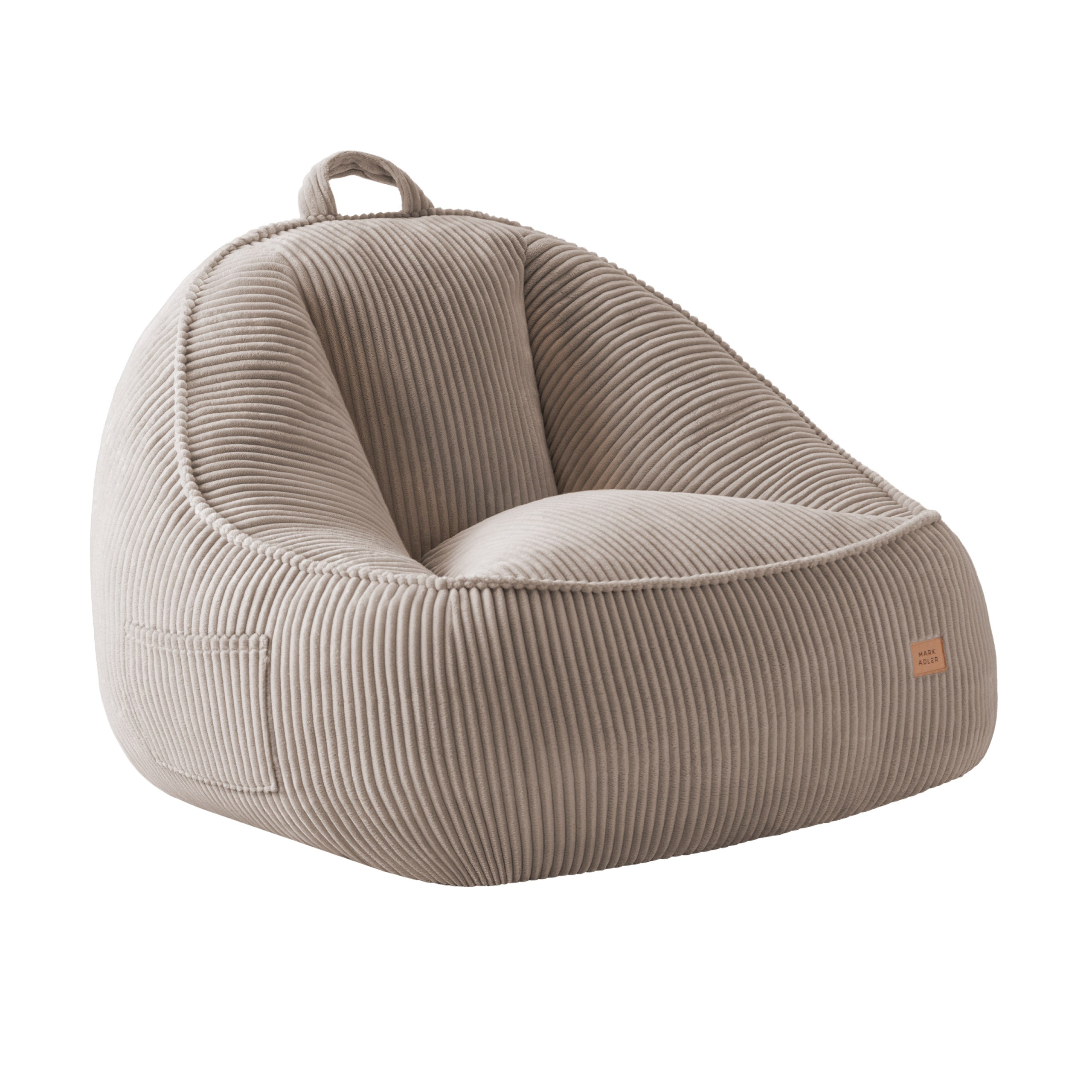 Manšestrové křeslo puf s opěradlem Mark Adler Comfy 4.0 Taupe