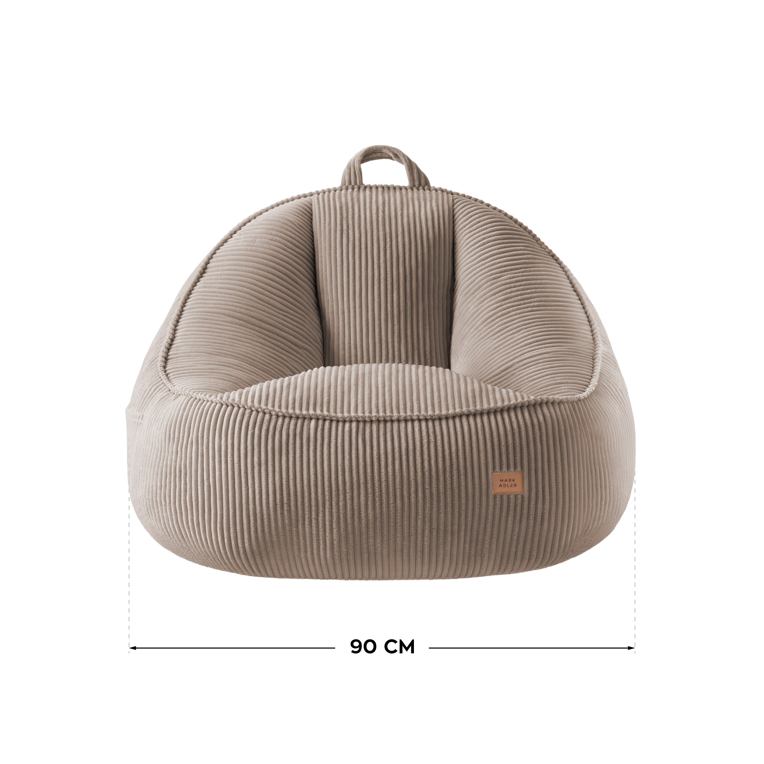 Manšestrové křeslo puf s opěradlem Mark Adler Comfy 4.0 Taupe