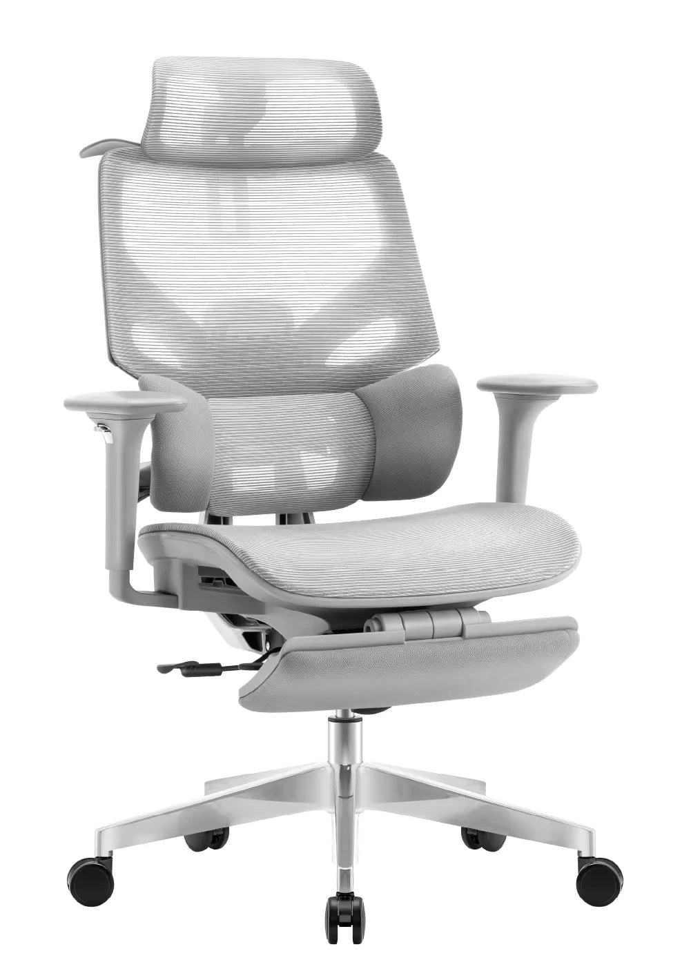 Ergonomická židle s podnožkou Mark Adler Expert 8.7 Grey Mesh