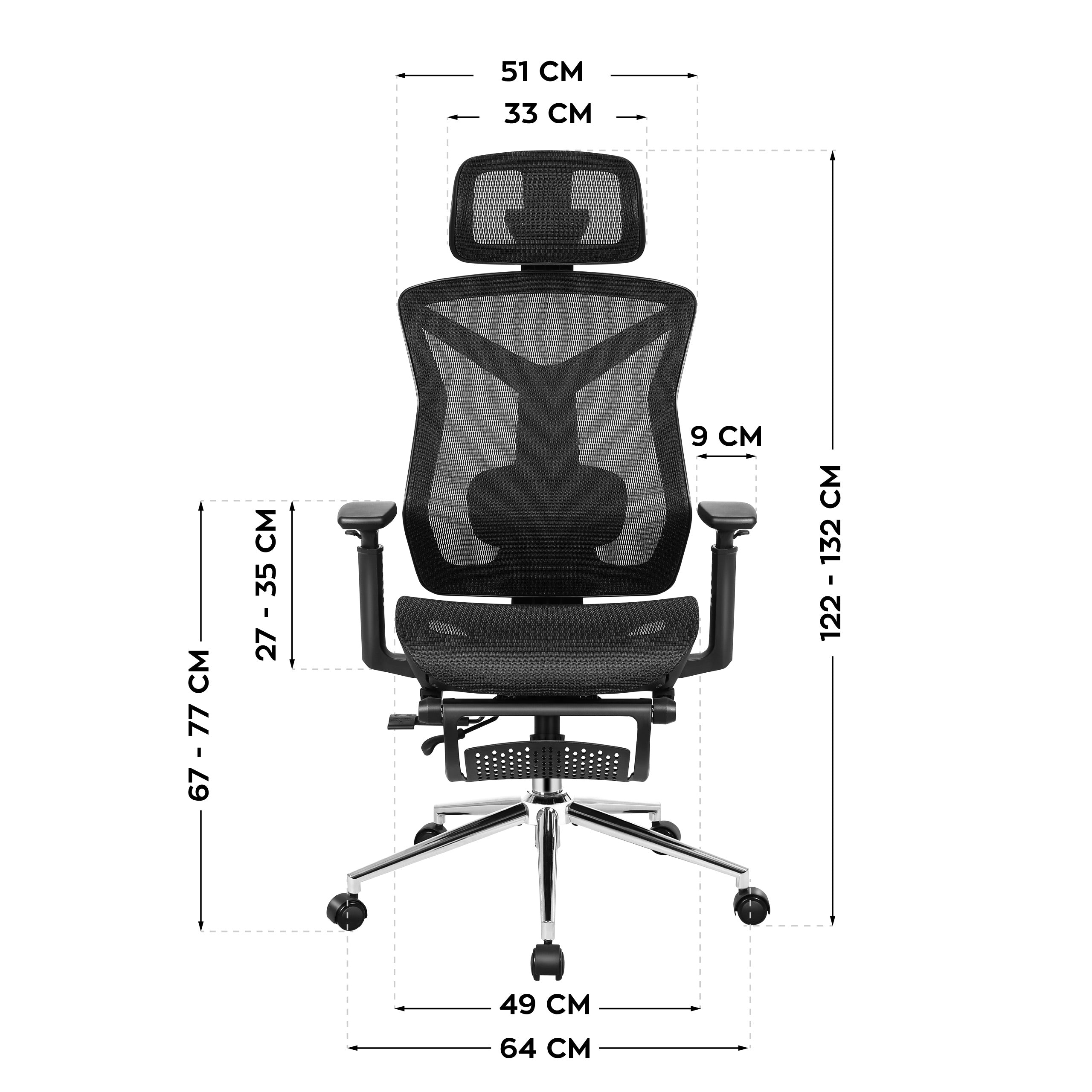 Kancelářské křeslo s opěrkou nohou Mark Adler Expert 5.7 Black
