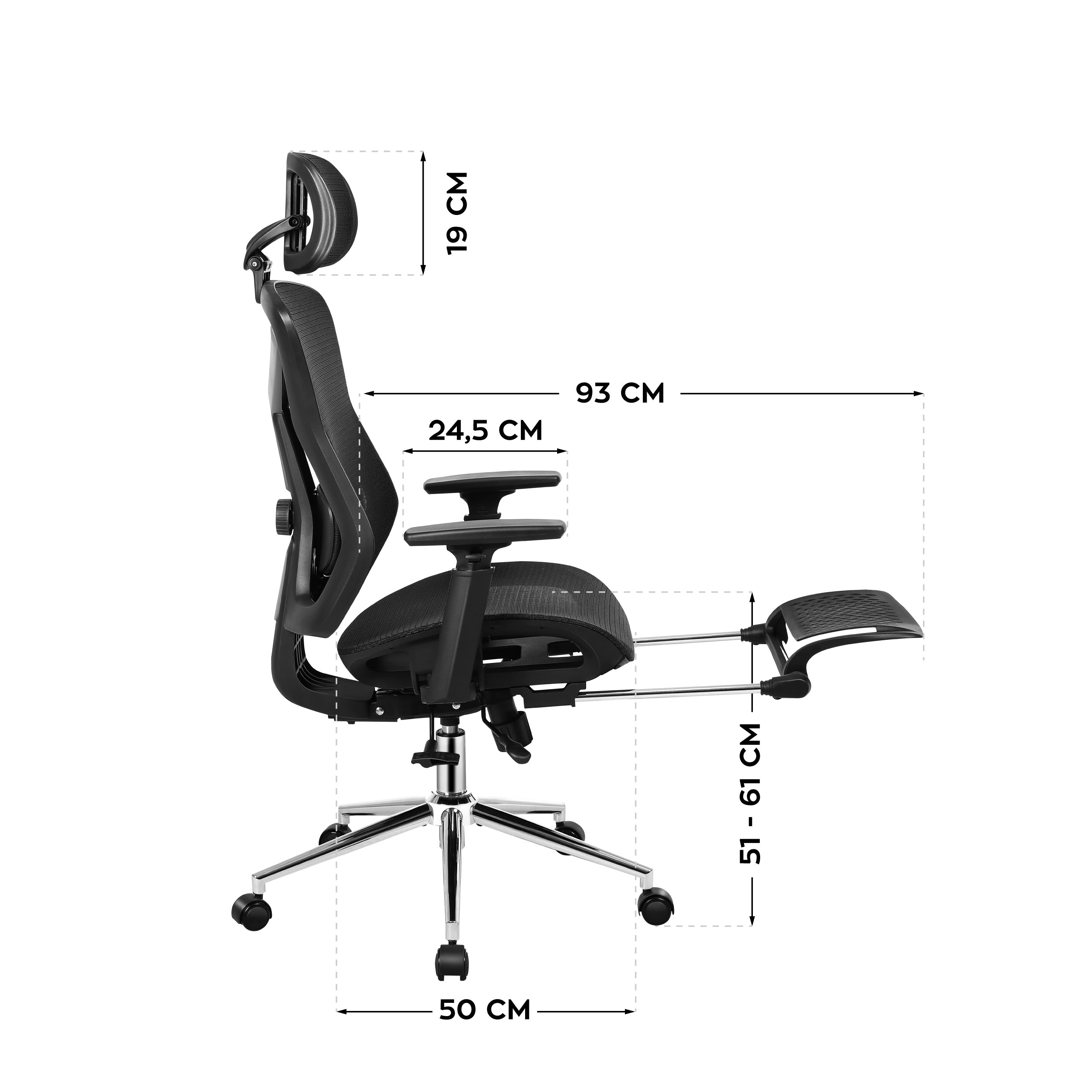 Kancelářské křeslo s opěrkou nohou Mark Adler Expert 5.7 Black