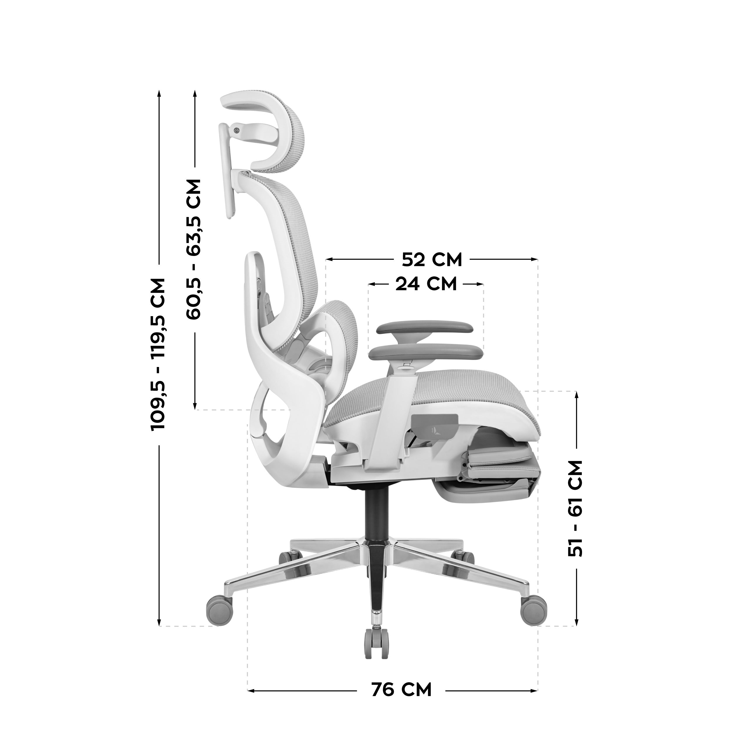 Ergonomické křeslo s opěrkou nohou Mark Adler Expert 9.3 Grey