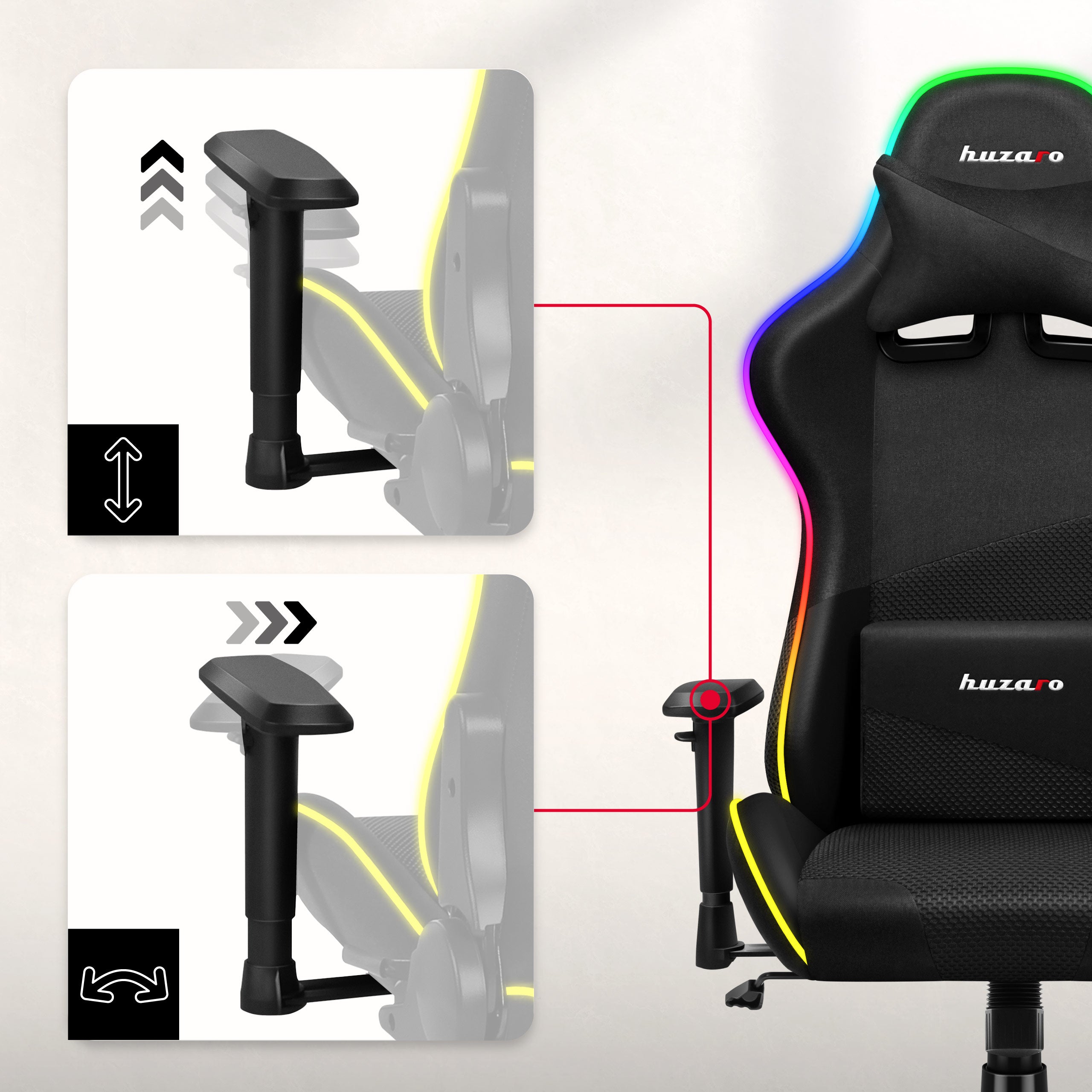 Loketní opěrky s 3D nastavením