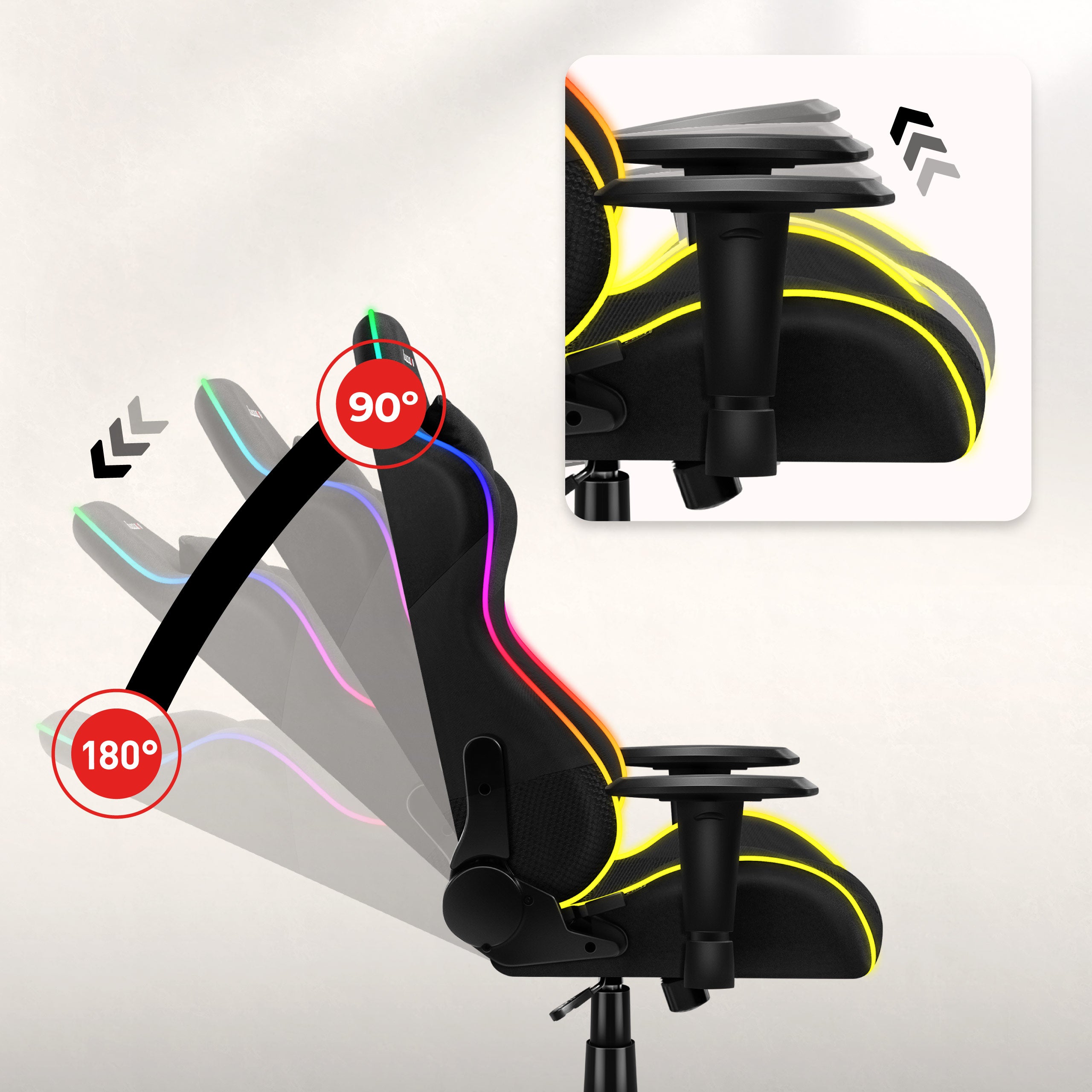 Funkce naklápění opěradla a mechanismus SoftFlex