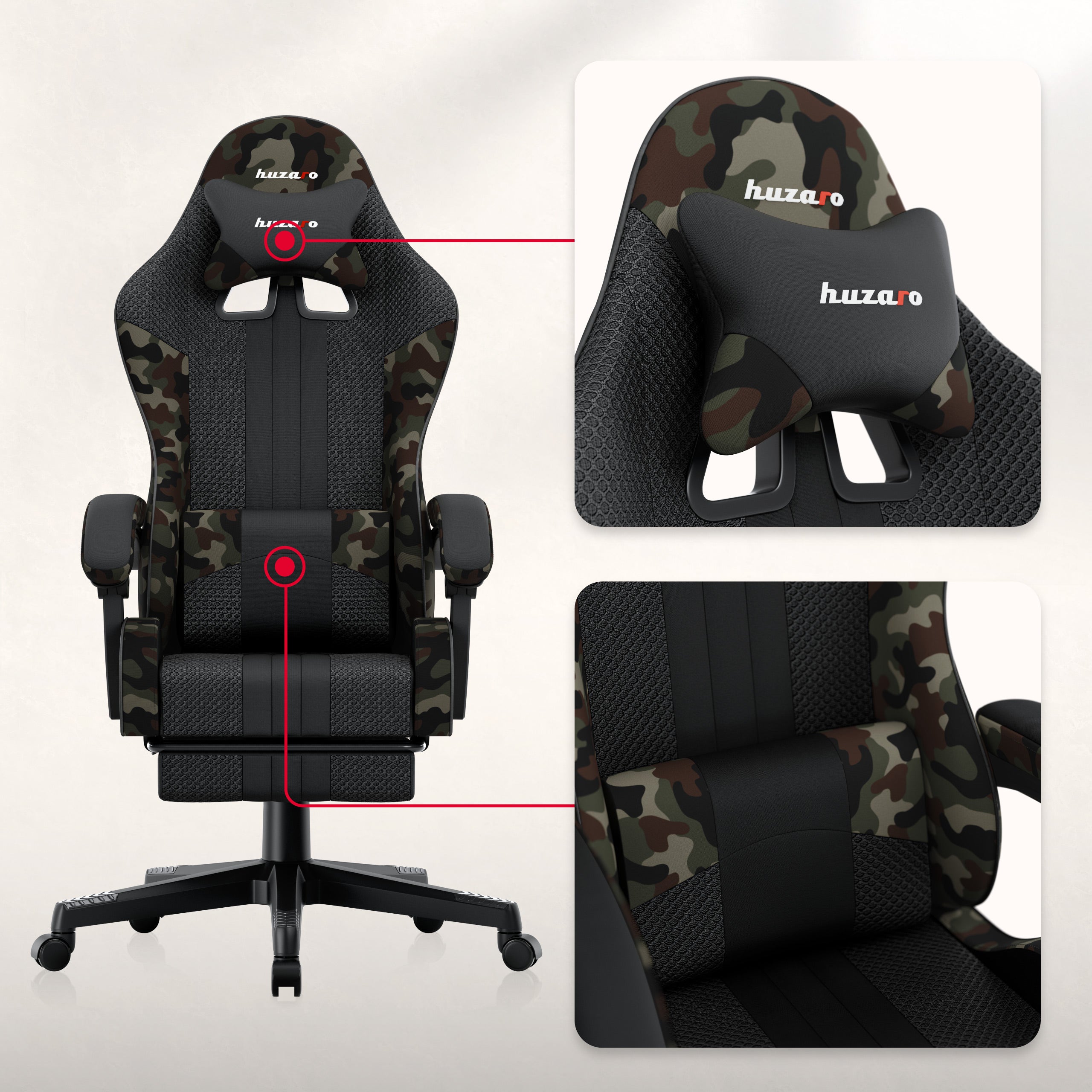 Herní křeslo Huzaro Force 4.7 Camo Mesh
