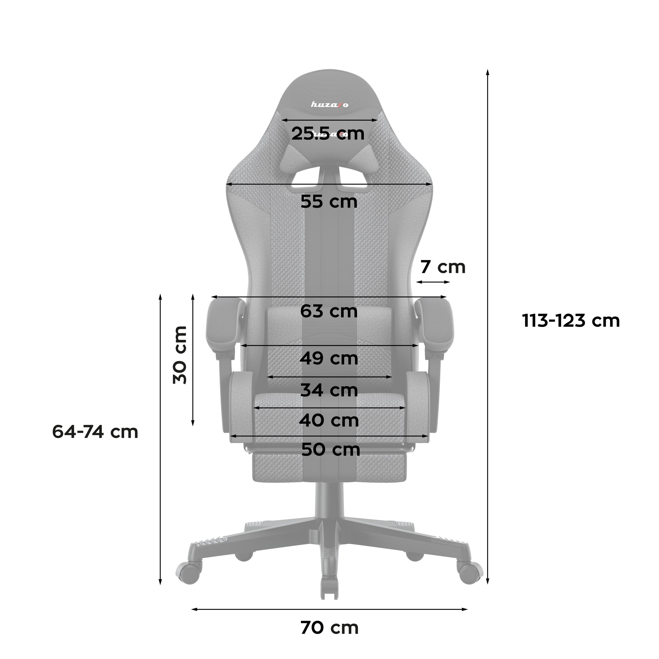 Herní křeslo Huzaro Force 4.7 Grey Mesh