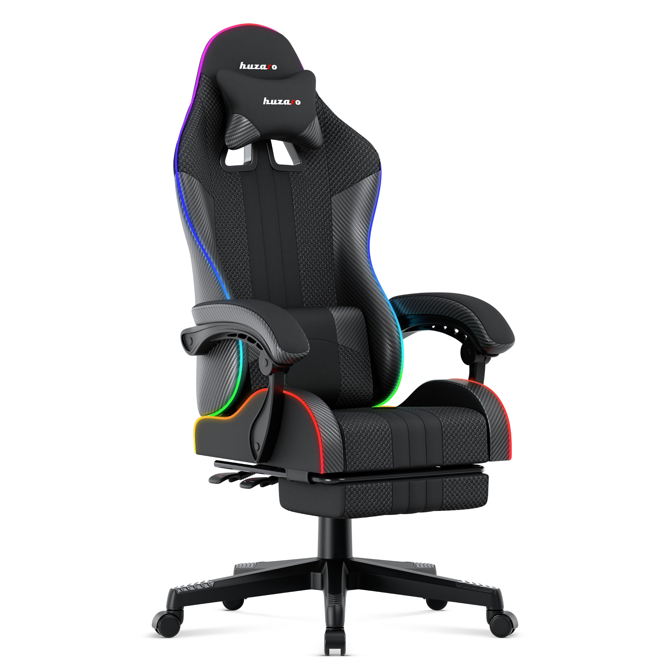Herní křeslo HUZARO Force 4.7 RGB Black Mesh