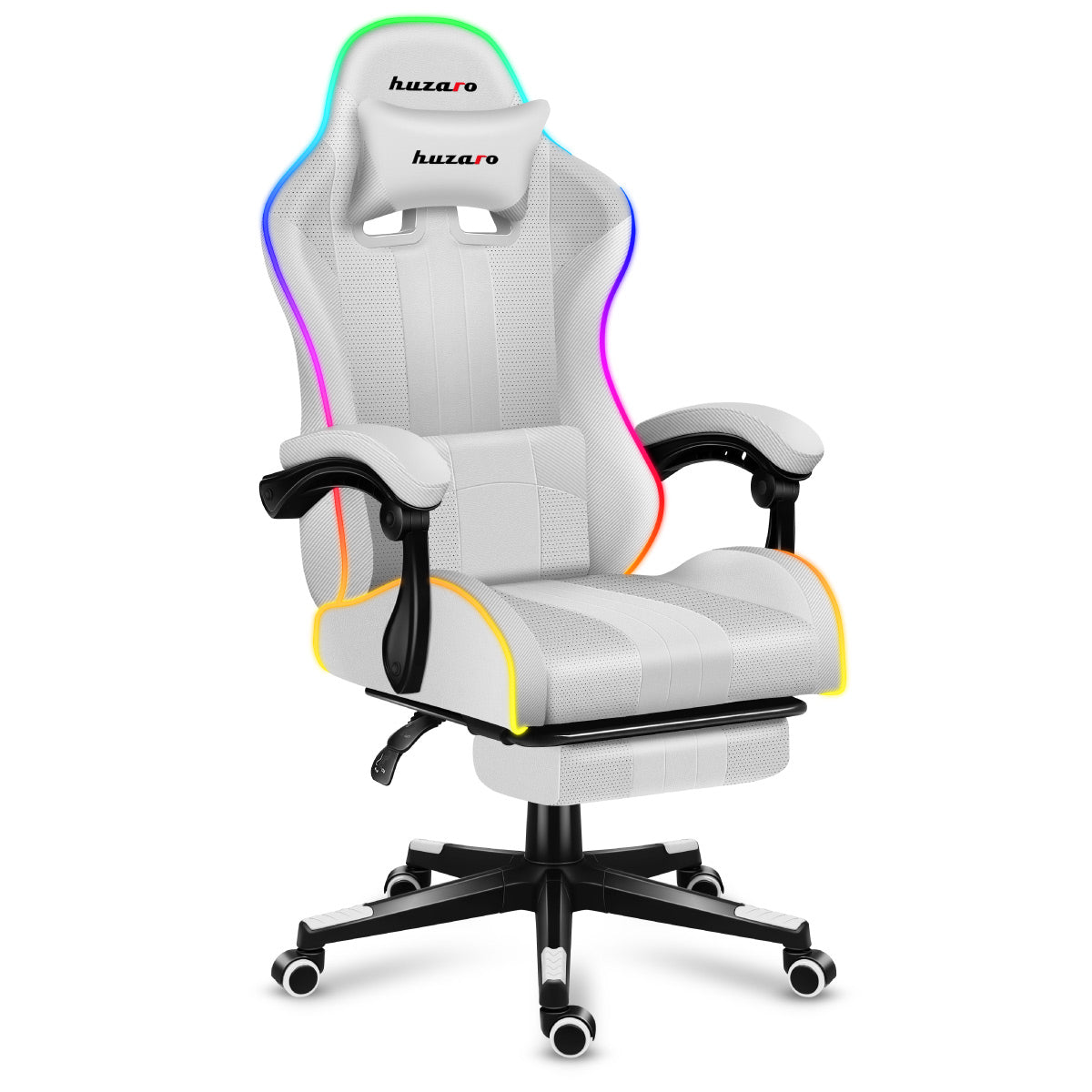 Herní křeslo HUZARO Force 4.7 RGB bílé