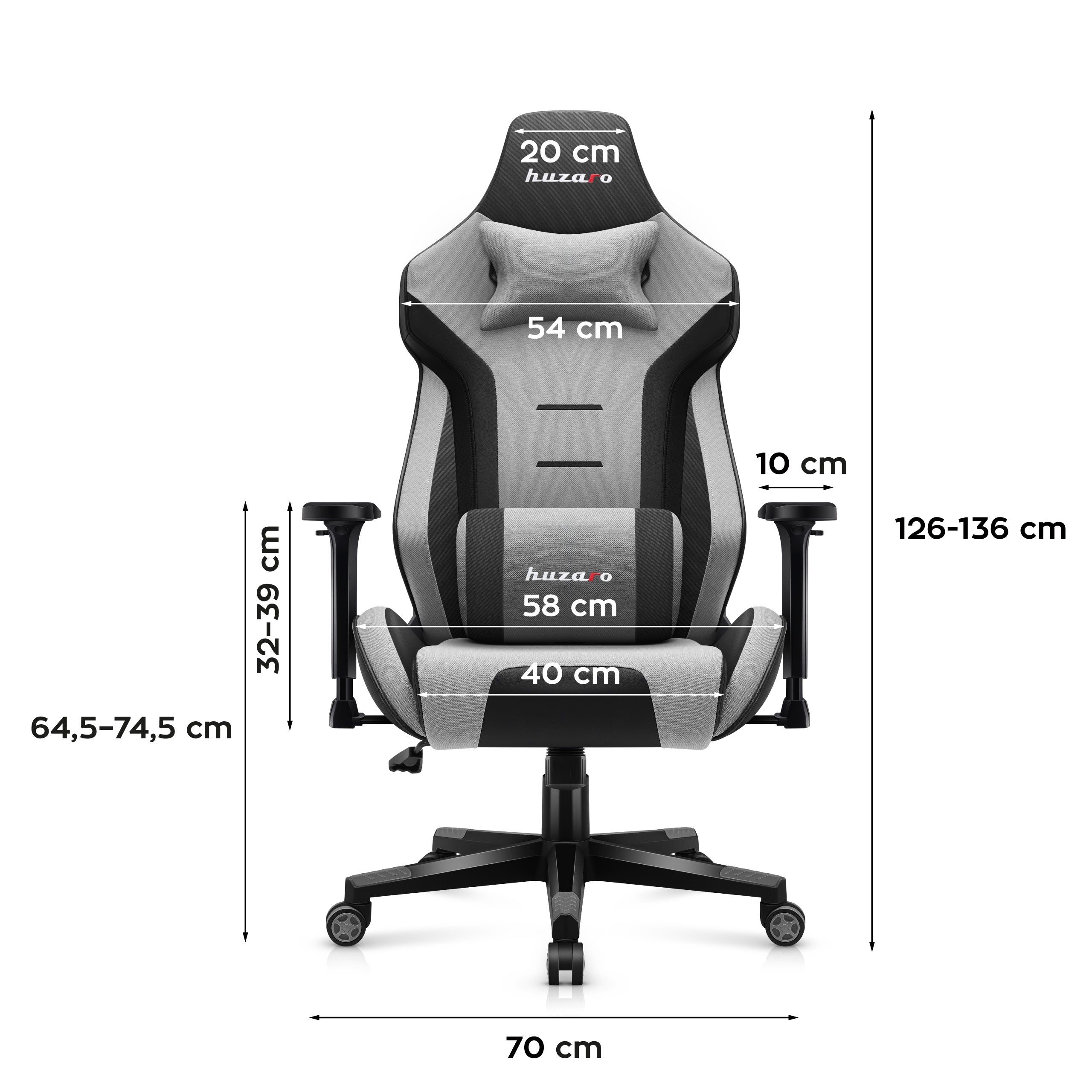 Herní křeslo HUZARO FORCE 7.6 Grey