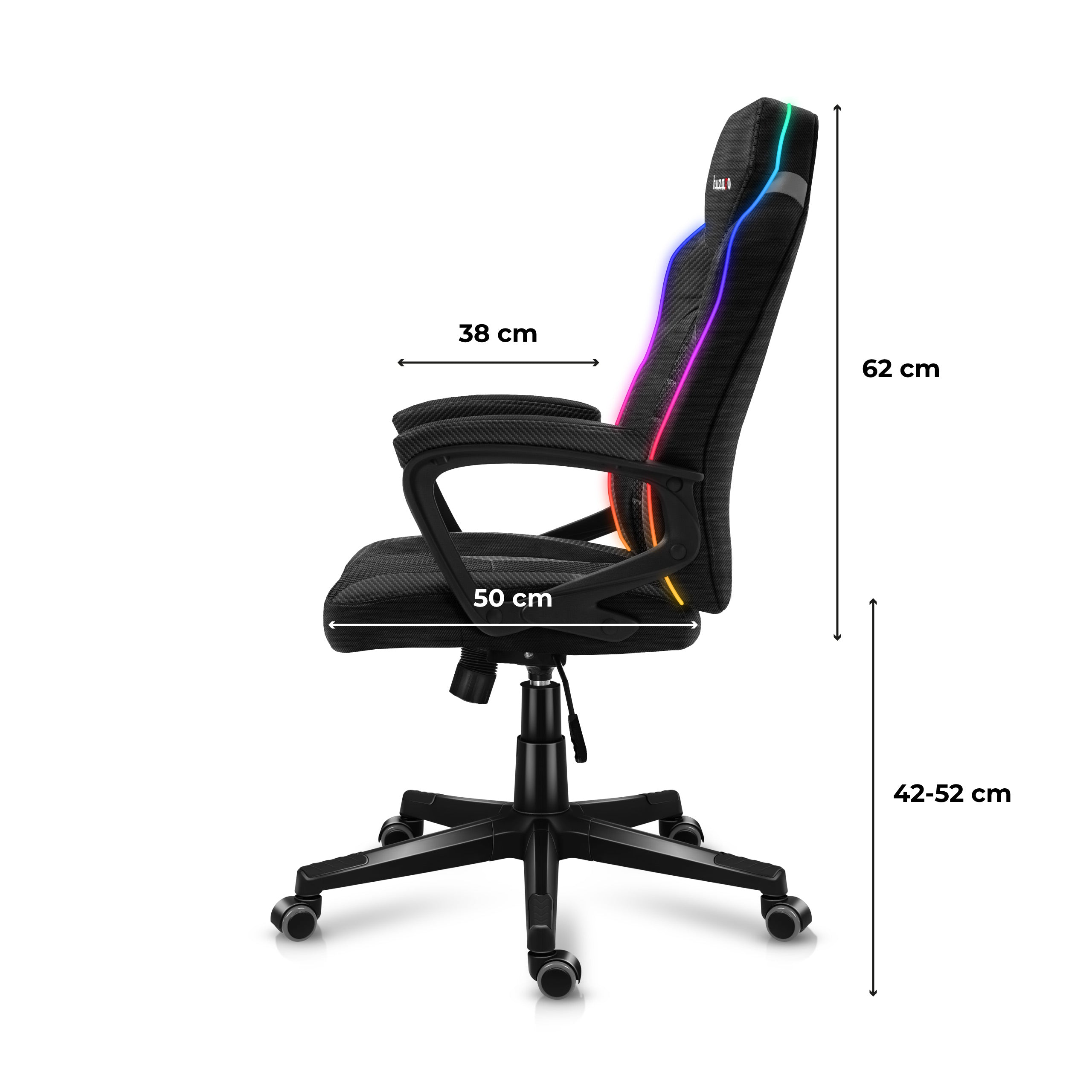 Herní křeslo Huzaro Force 2.5 RGB Carbon Mesh