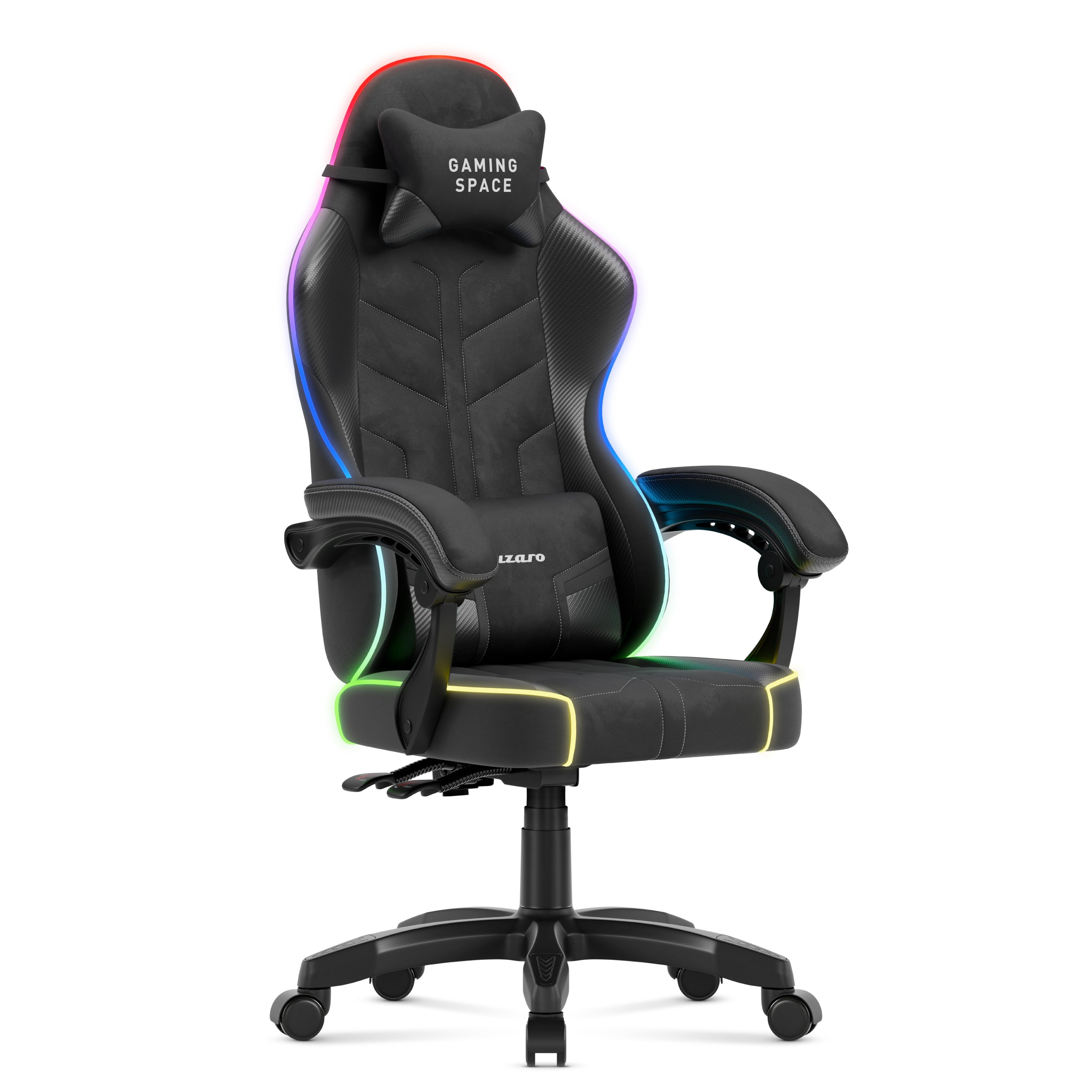 Herní křeslo velurové Huzaro Force 2.7 RGB Black