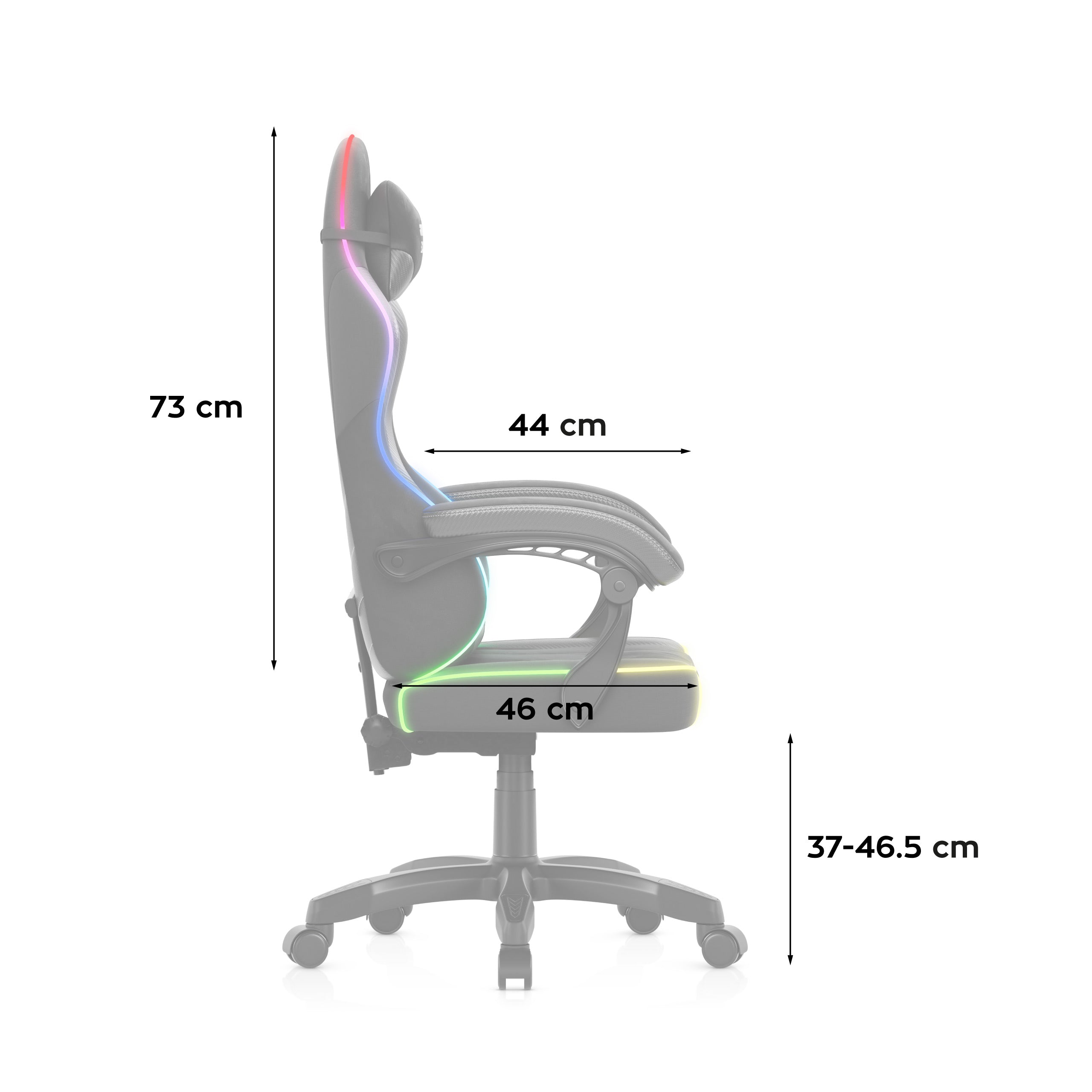 Herní křeslo velurové Huzaro Force 2.7 RGB Black