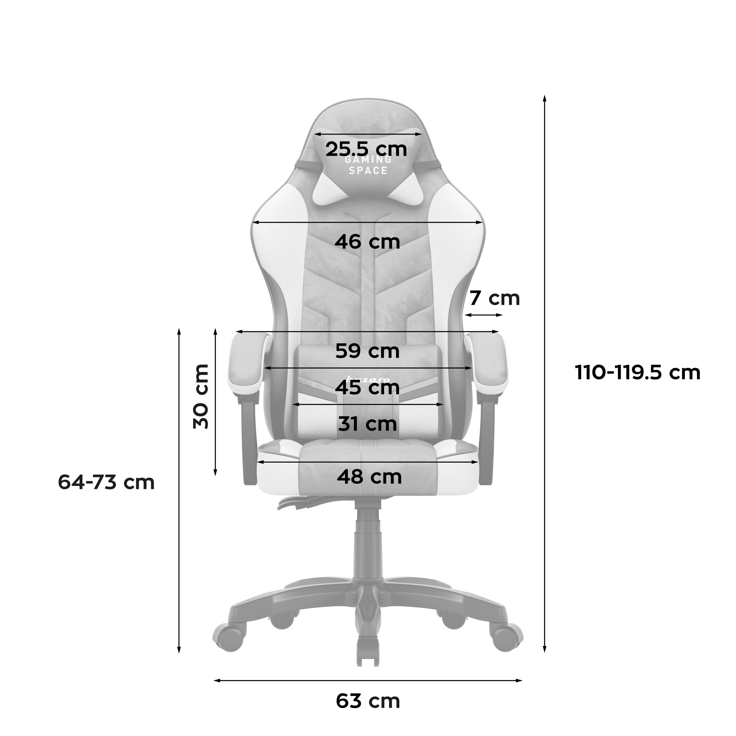 Velurová herní židle Huzaro Force 2.7 Grey