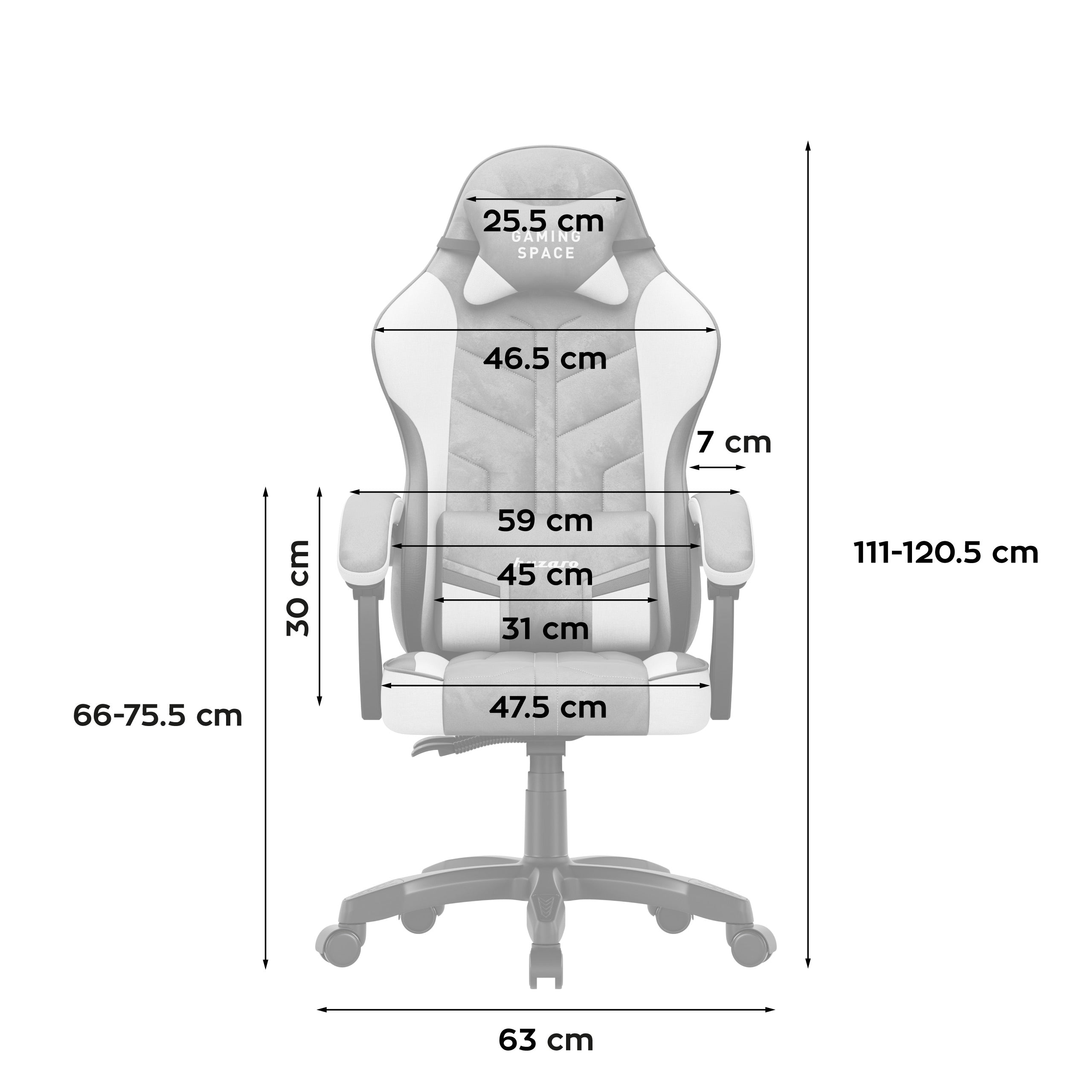 Velurová herní židle Huzaro Force 2.7 Grey