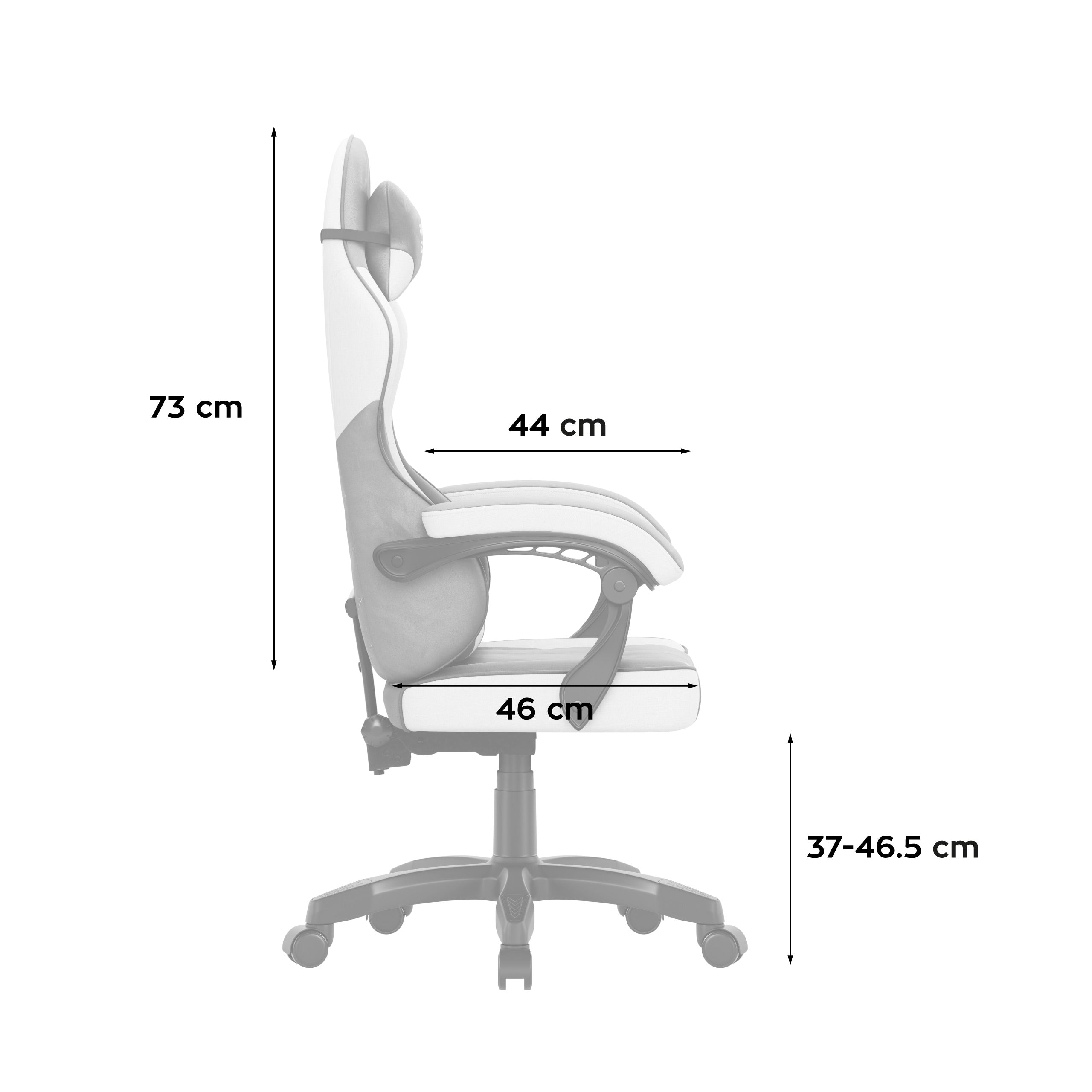 Velurová herní židle Huzaro Force 2.7 Grey