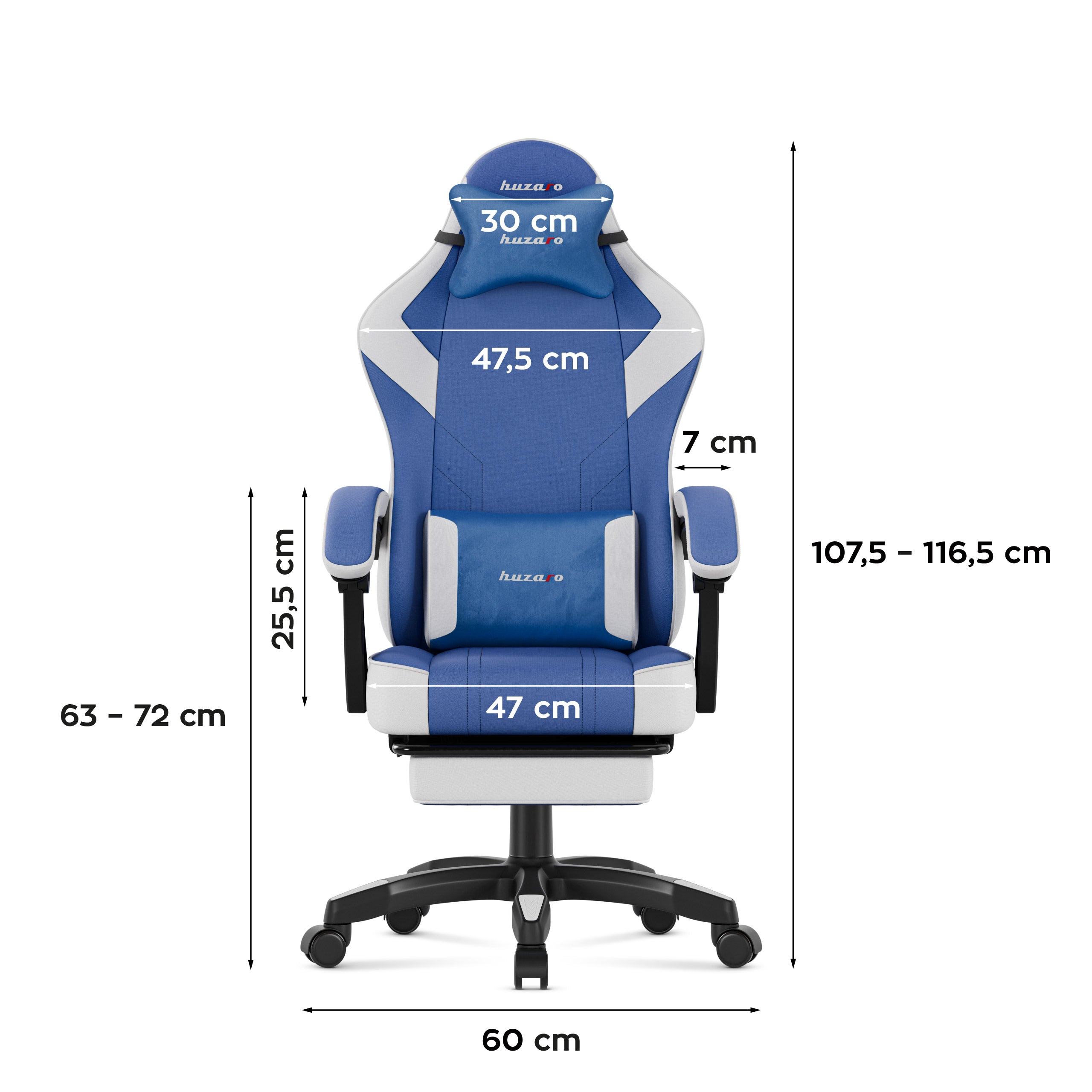 Herní křeslo Huzaro Force 3.7 Blue