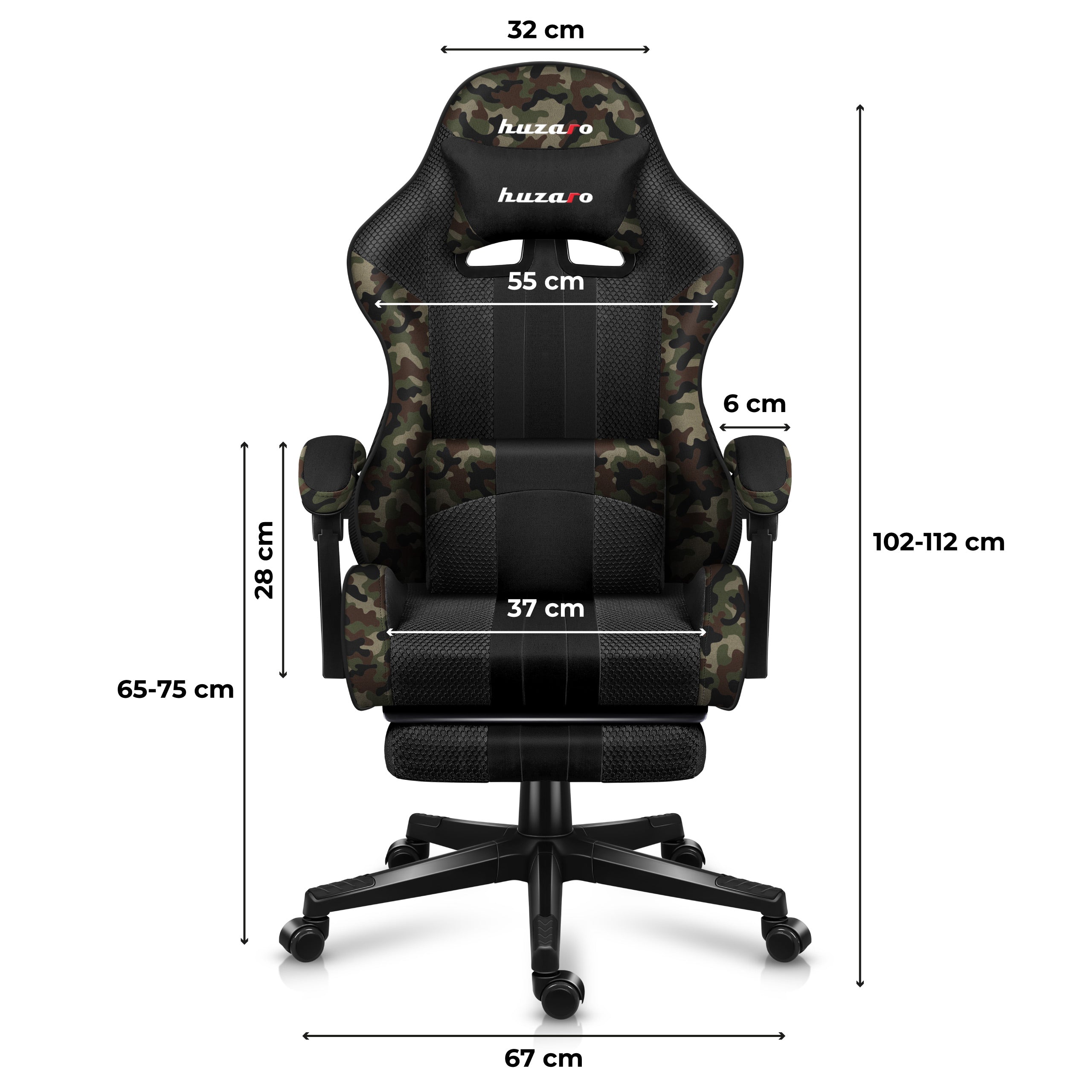 Herní křeslo Huzaro Force 4.7 Camo Mesh