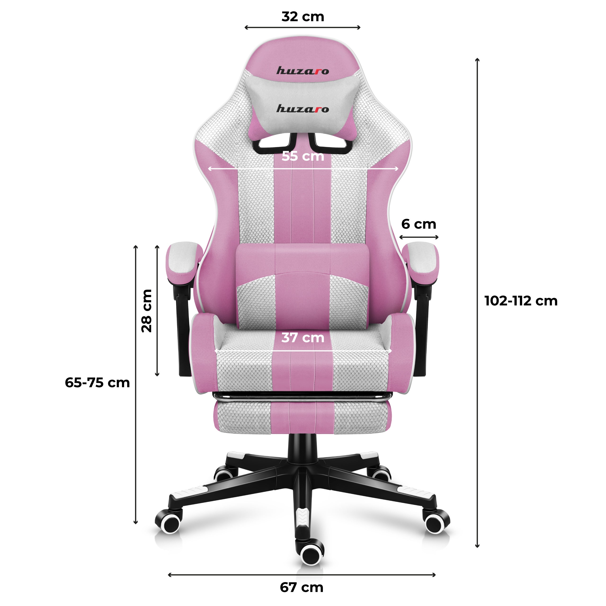 Herní křeslo Huzaro Force 4.7 Pink Mesh