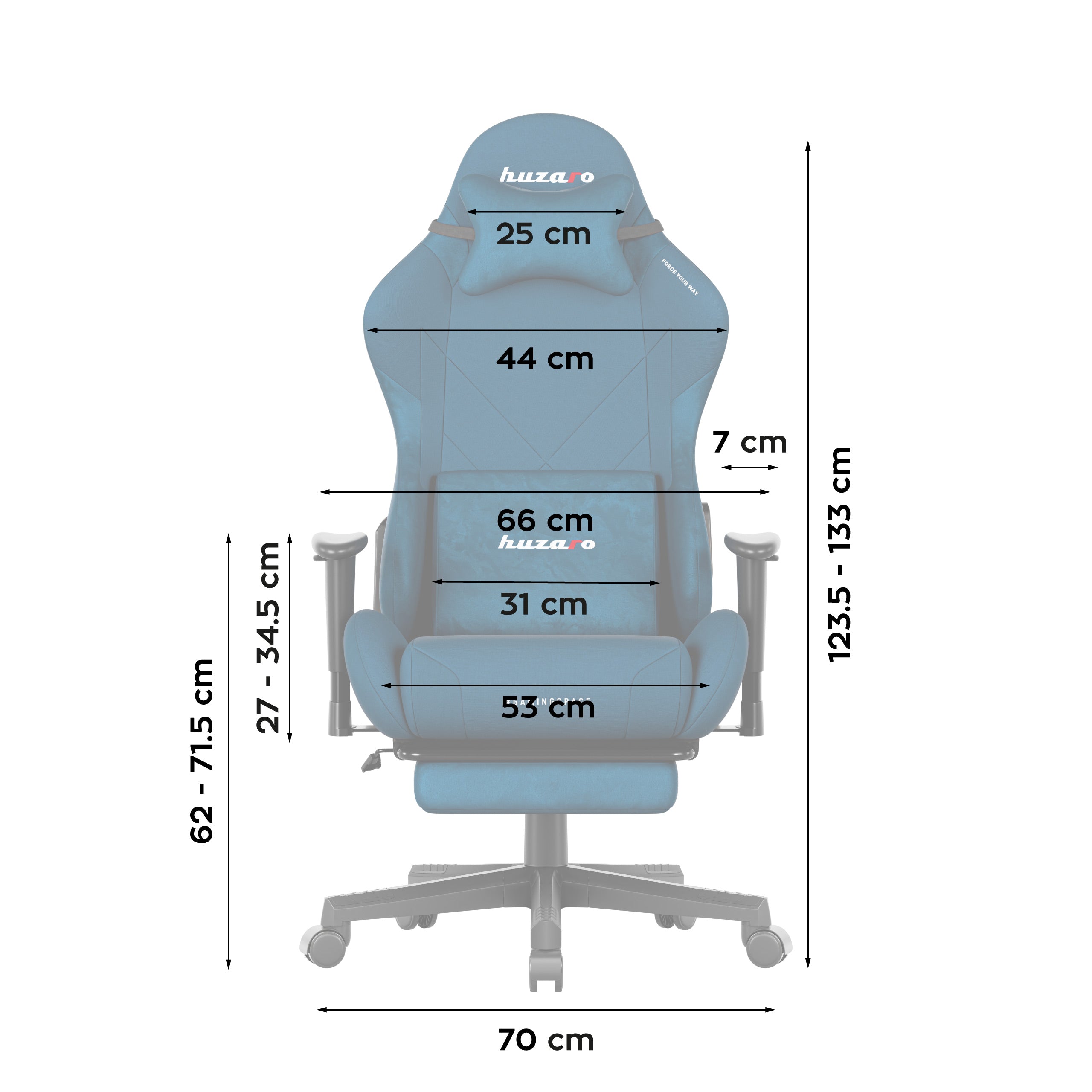 Herní židle Huzaro Force 5.7 Blue