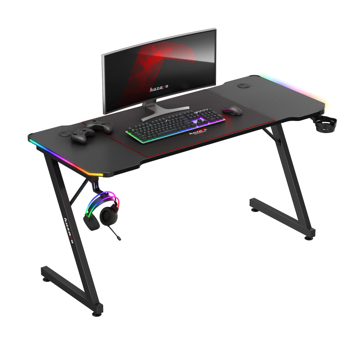 Herní stůl Huzaro Hero 3.3 RGB Black 140 cm