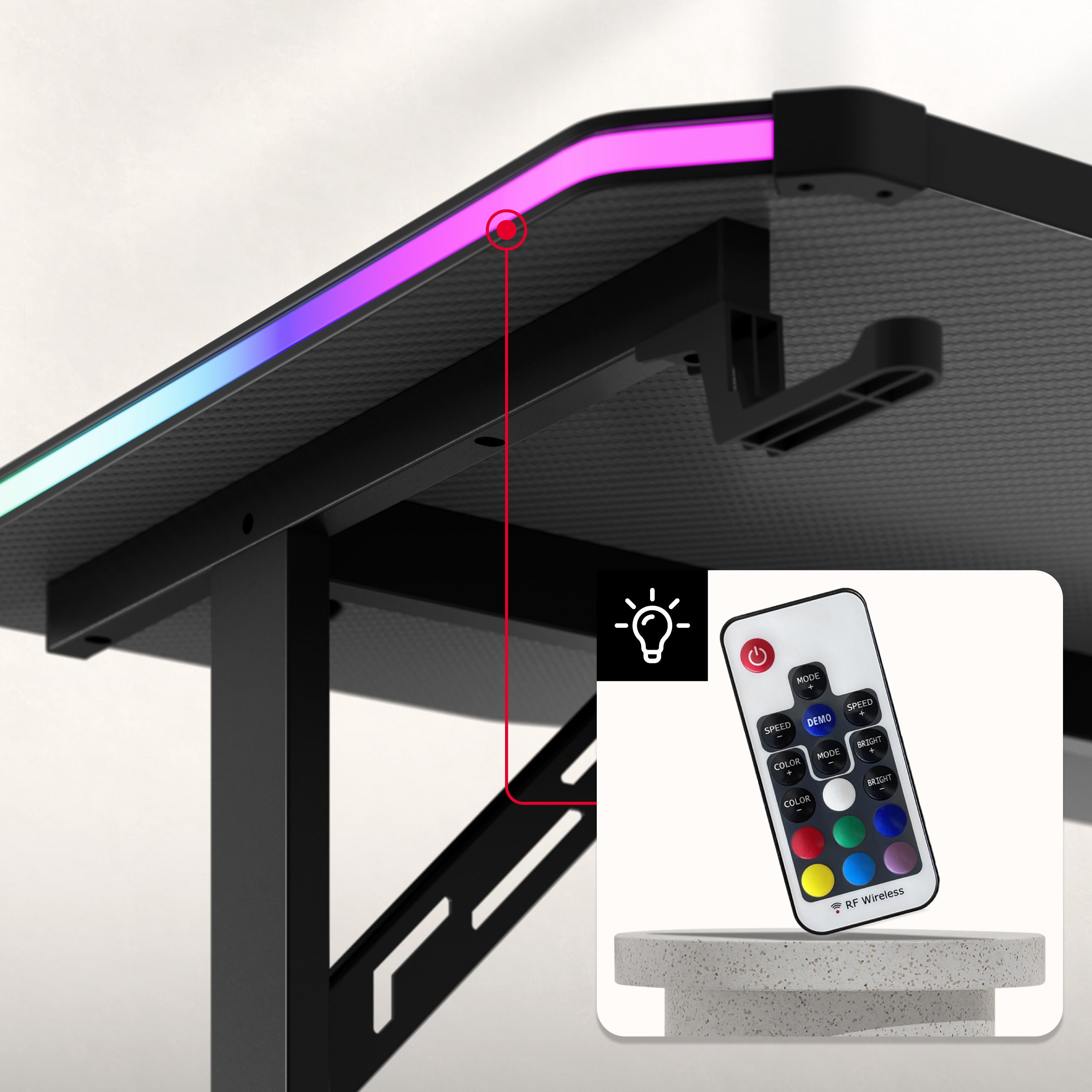 Osvětlení RGB, které vytváří atmosféru