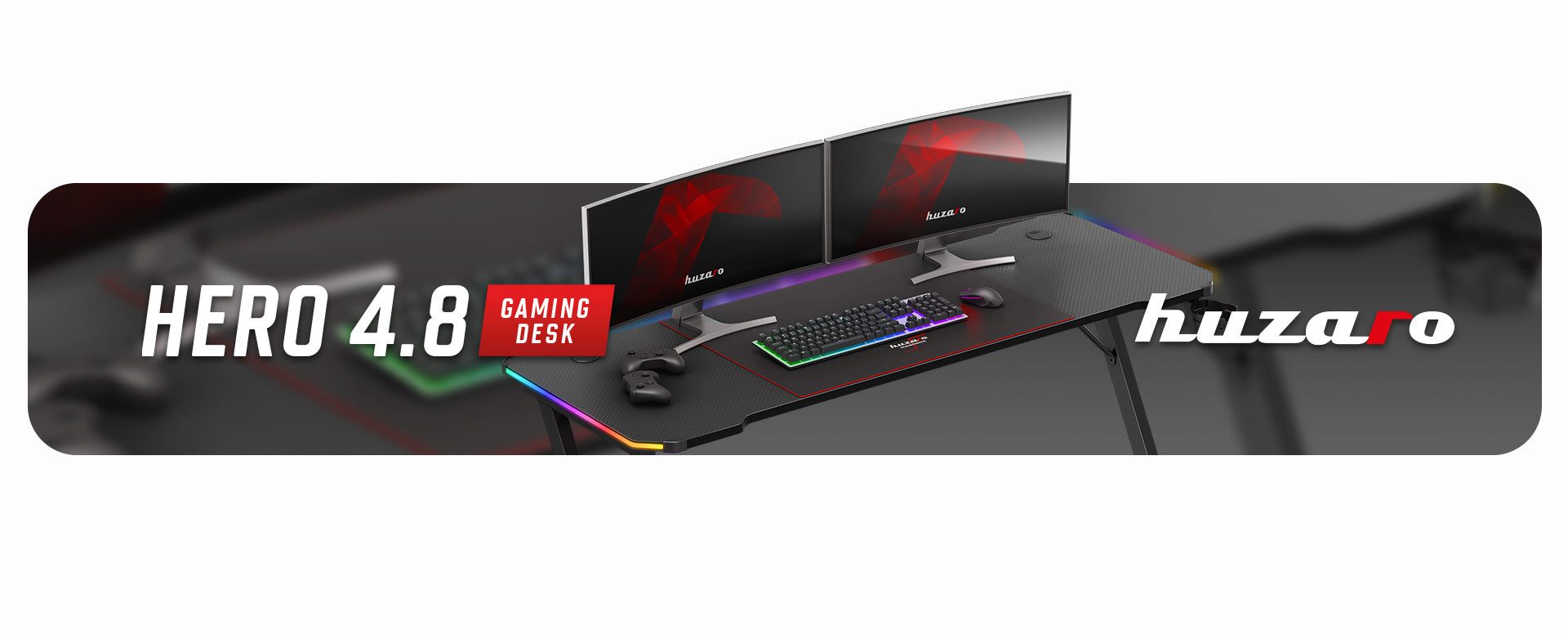 Herní stůl Huzaro Hero 4.8 RGB černý 160 cm