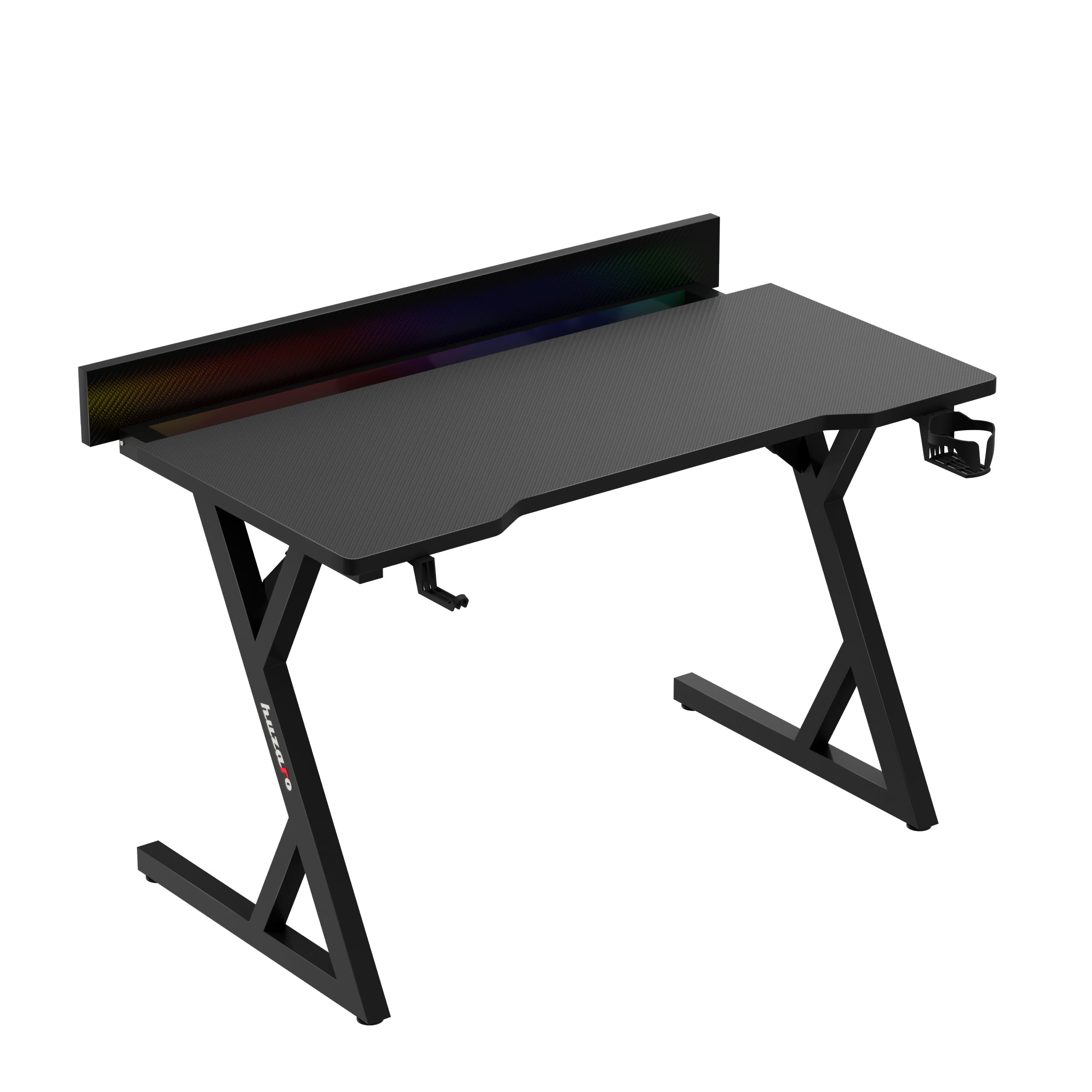 Herní stůl s LED osvětlením Huzaro Hero 2.4 RGB Black