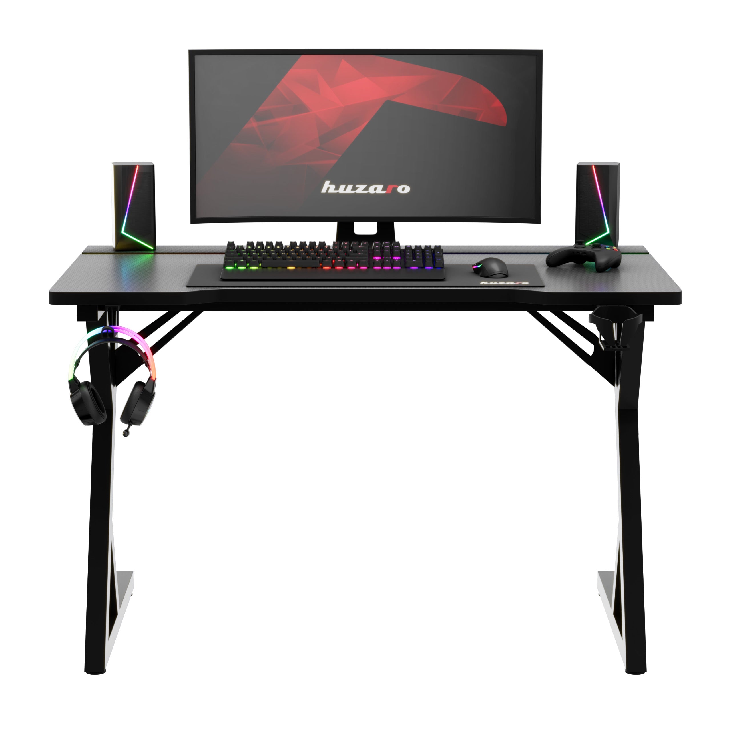 Herní stůl s LED osvětlením Huzaro Hero 2.4 RGB Black