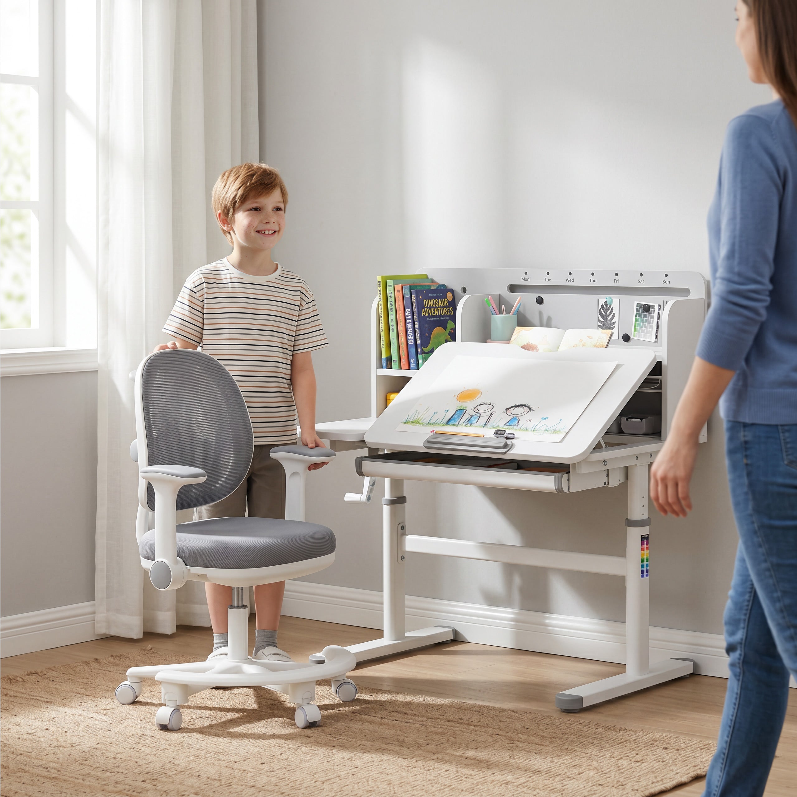 Ergonomická židle k psacímu stolu pro děti Mark Adler Junior 3.6 Grey