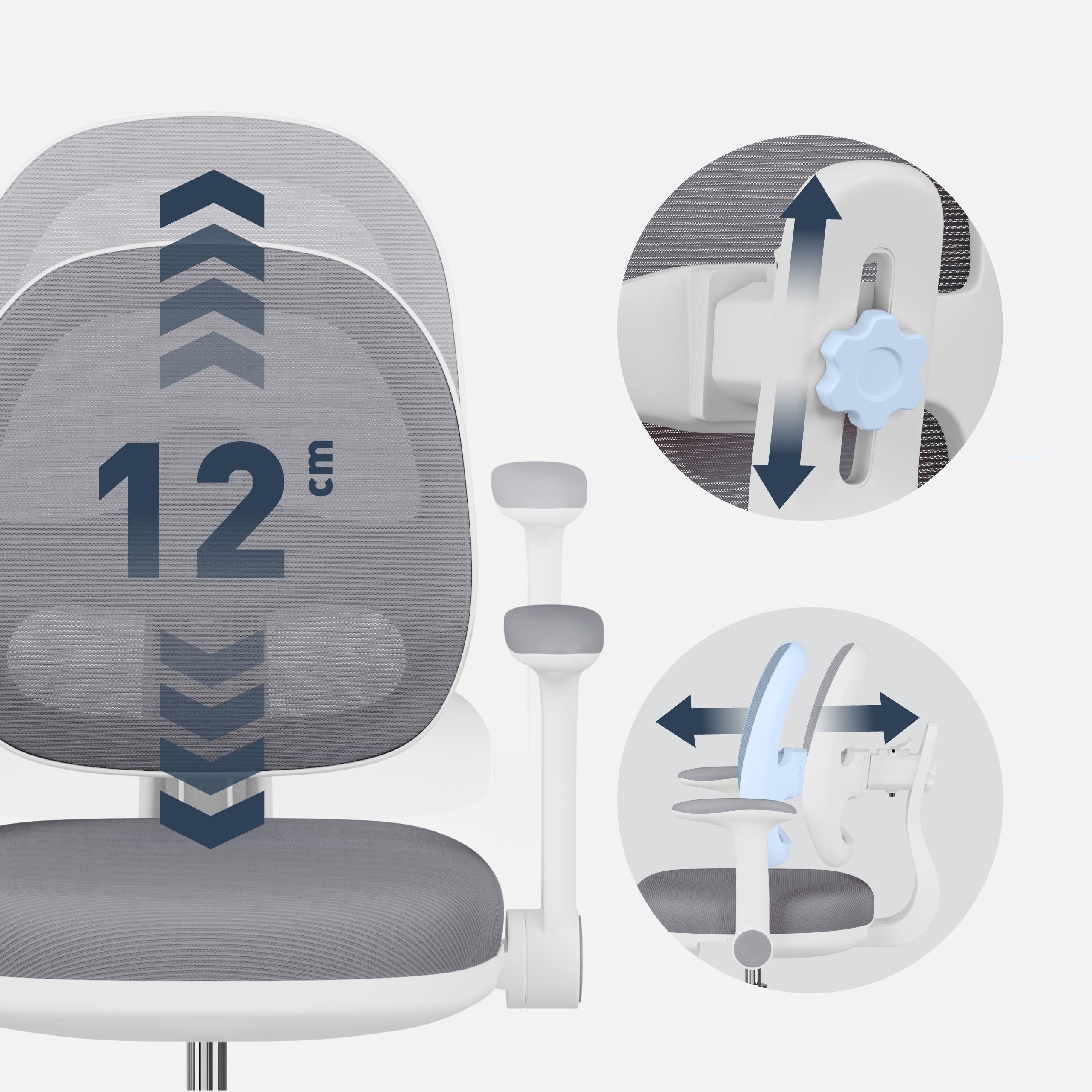 Ergonomická židle k psacímu stolu pro děti Mark Adler Junior 3.6 Grey