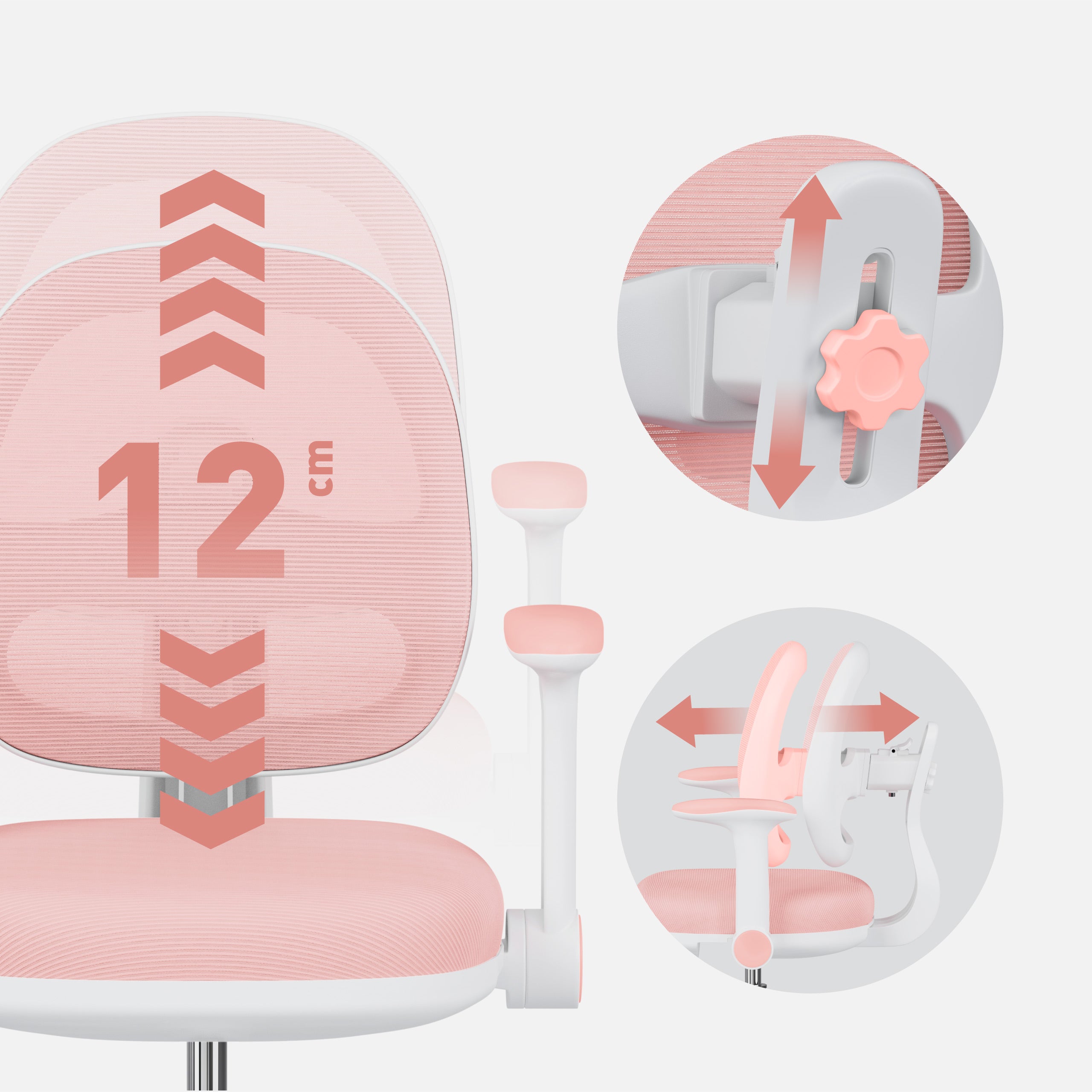 Ergonomická židle k psacímu stolu pro děti Mark Adler Junior 3.6 Pink