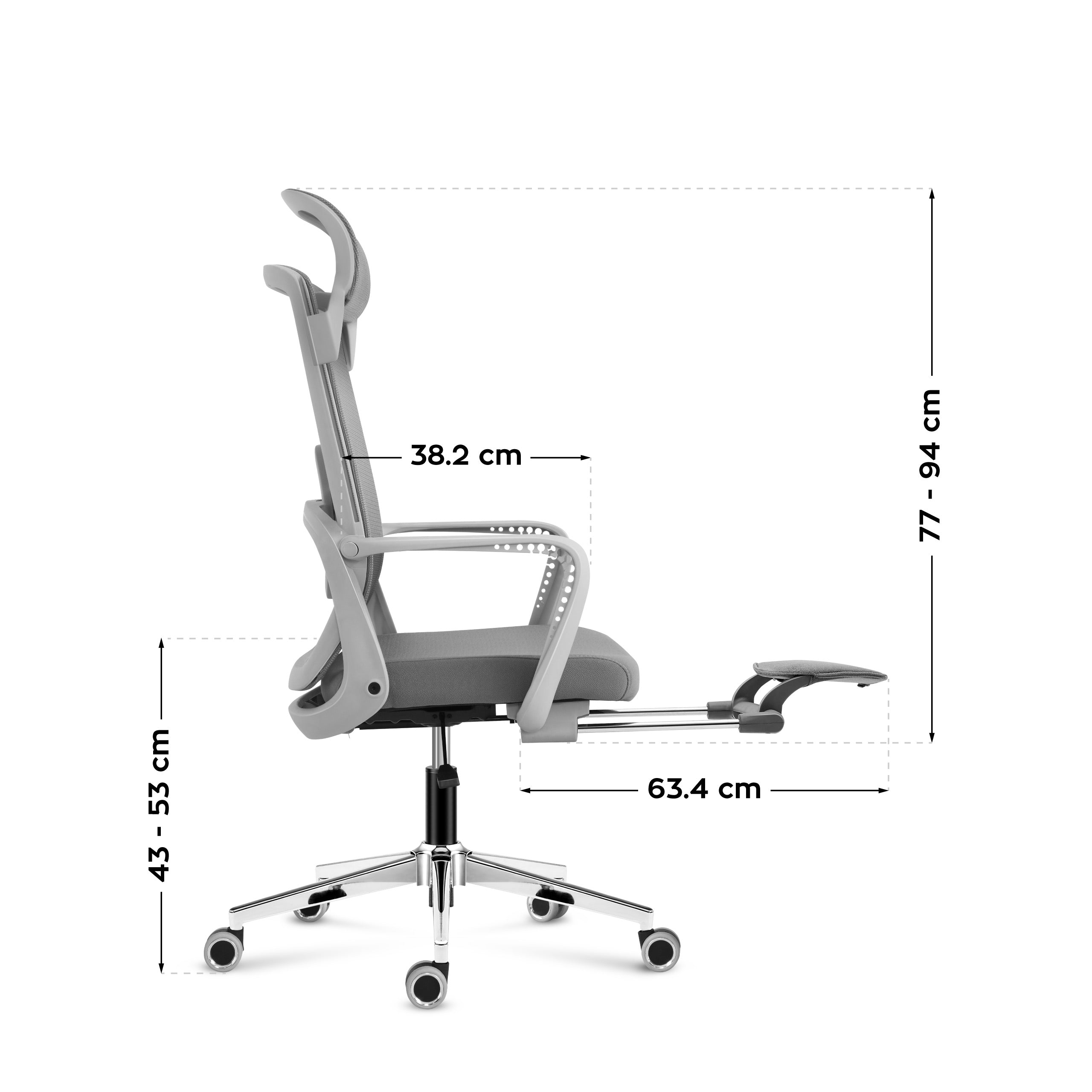 Kancelářské křeslo s podnožkou Mark Adler Manager 3.6 Grey