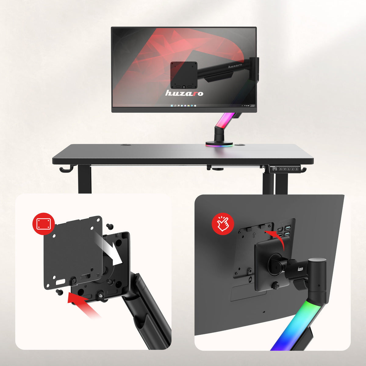 Nastavitelný držák na monitor Huzaro Motion 1.6
