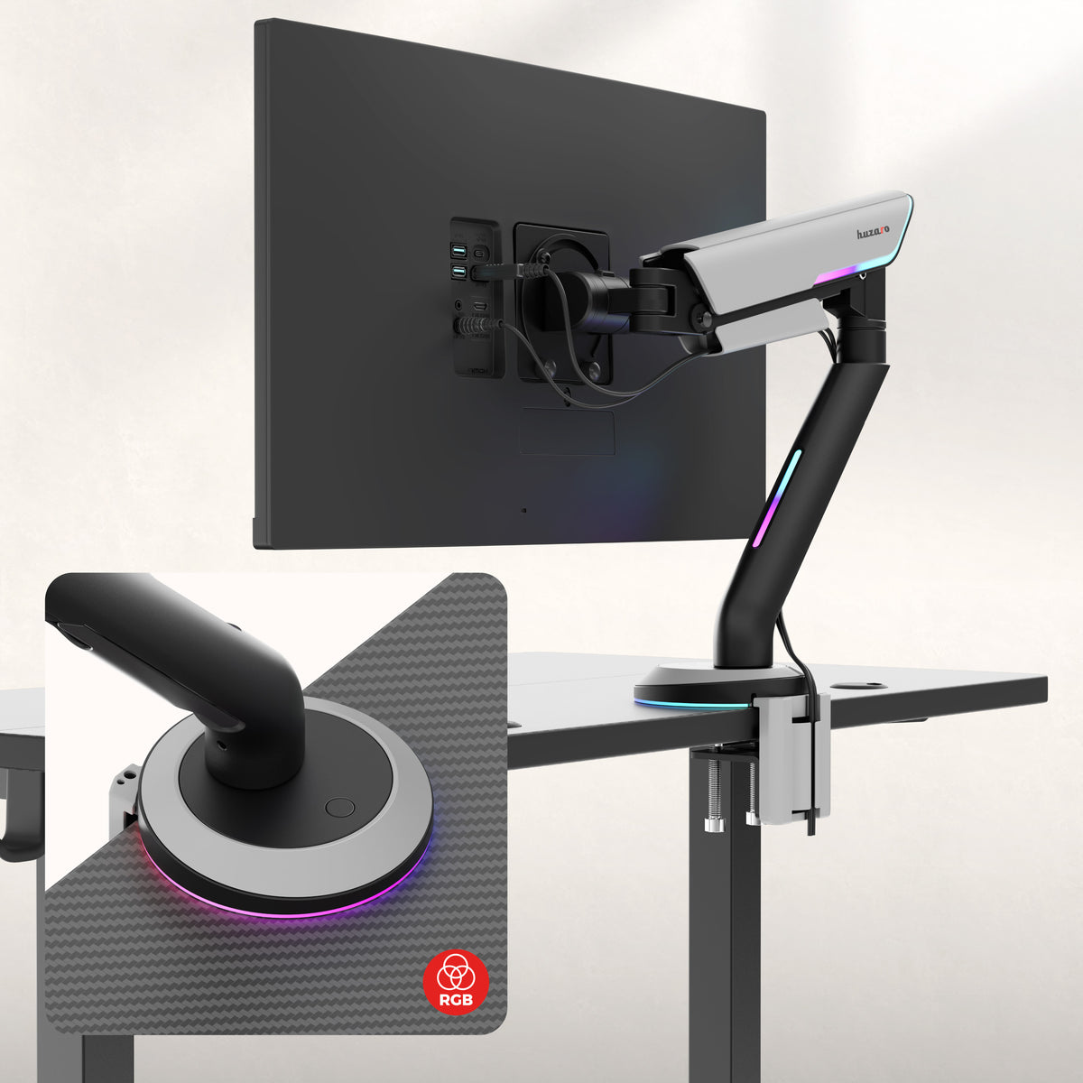 Ramię do monitora RGB LED Huzaro Motion 1.8