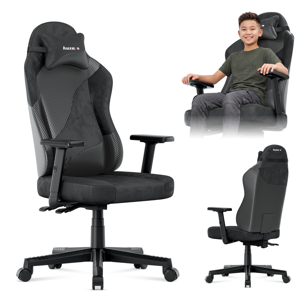 Herní křeslo pro teenagery Huzaro Ranger 5.7 Carbon Black