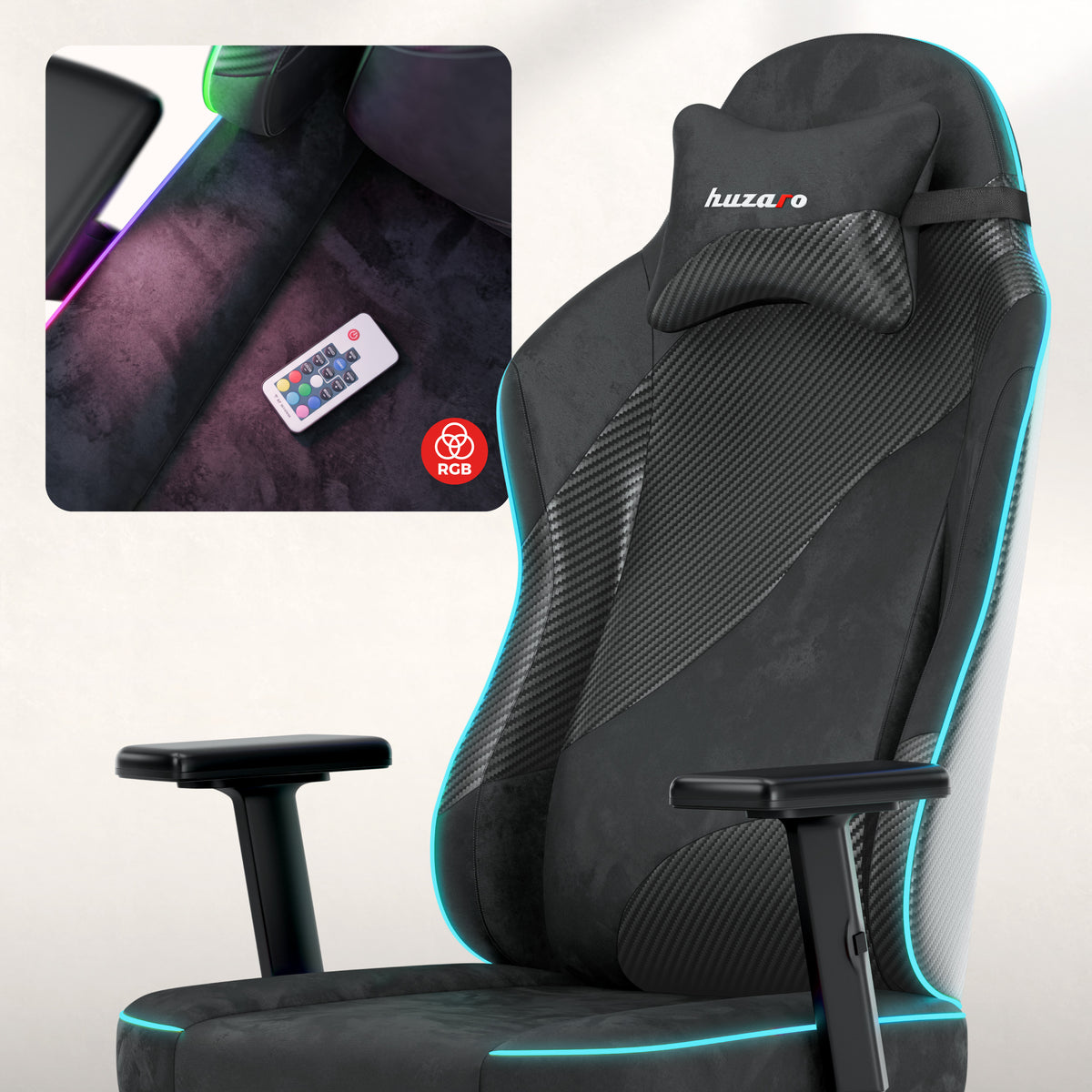 Herní křeslo pro teenagery Huzaro Ranger 5.7 RGB BLACK