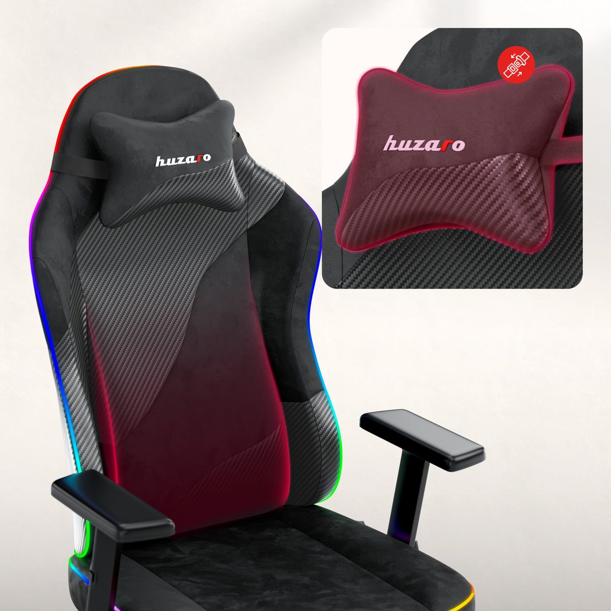 Herní křeslo pro teenagery Huzaro Ranger 5.7 RGB BLACK