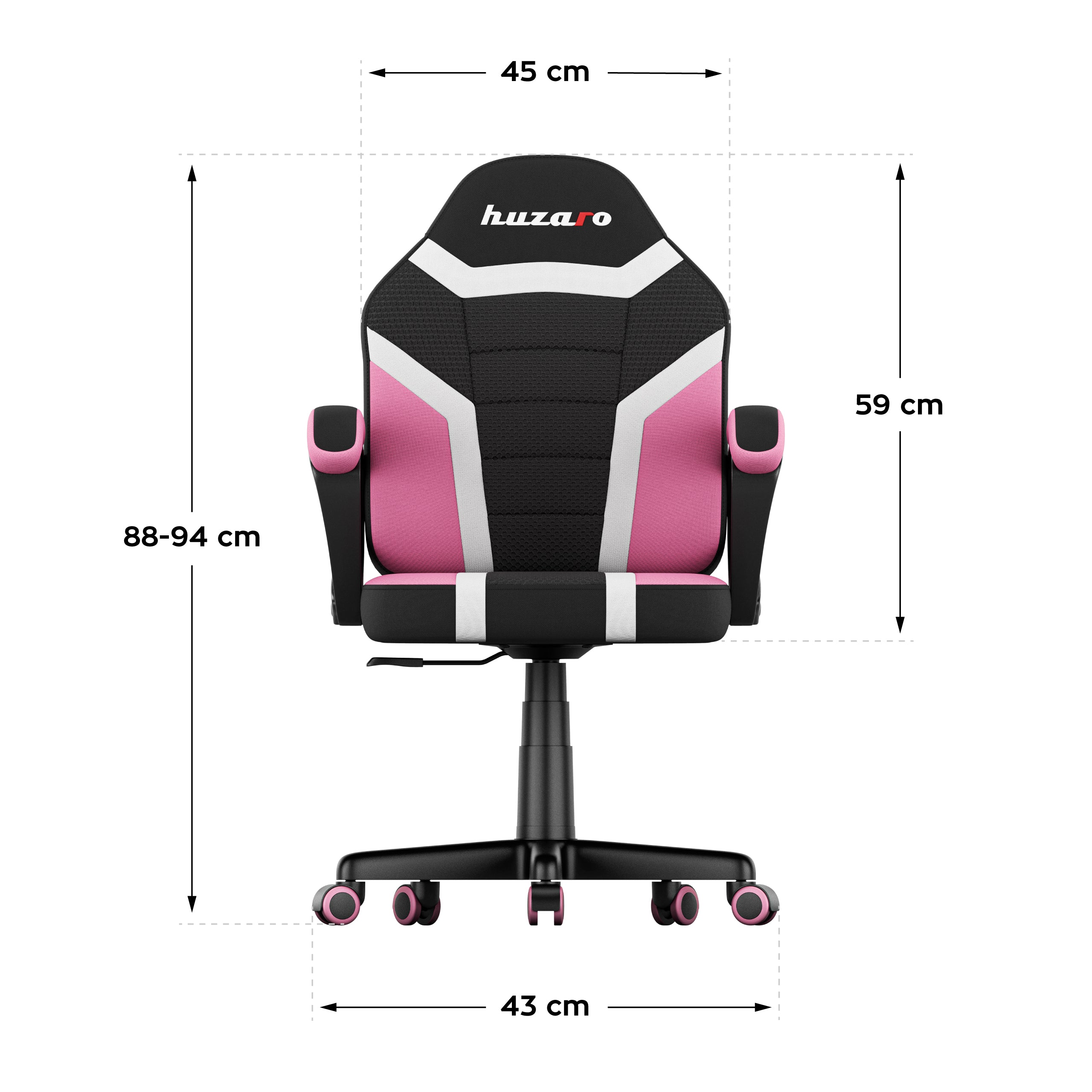 Herní židle pro dítě HUZARO RANGER 1.0 Pink Mesh