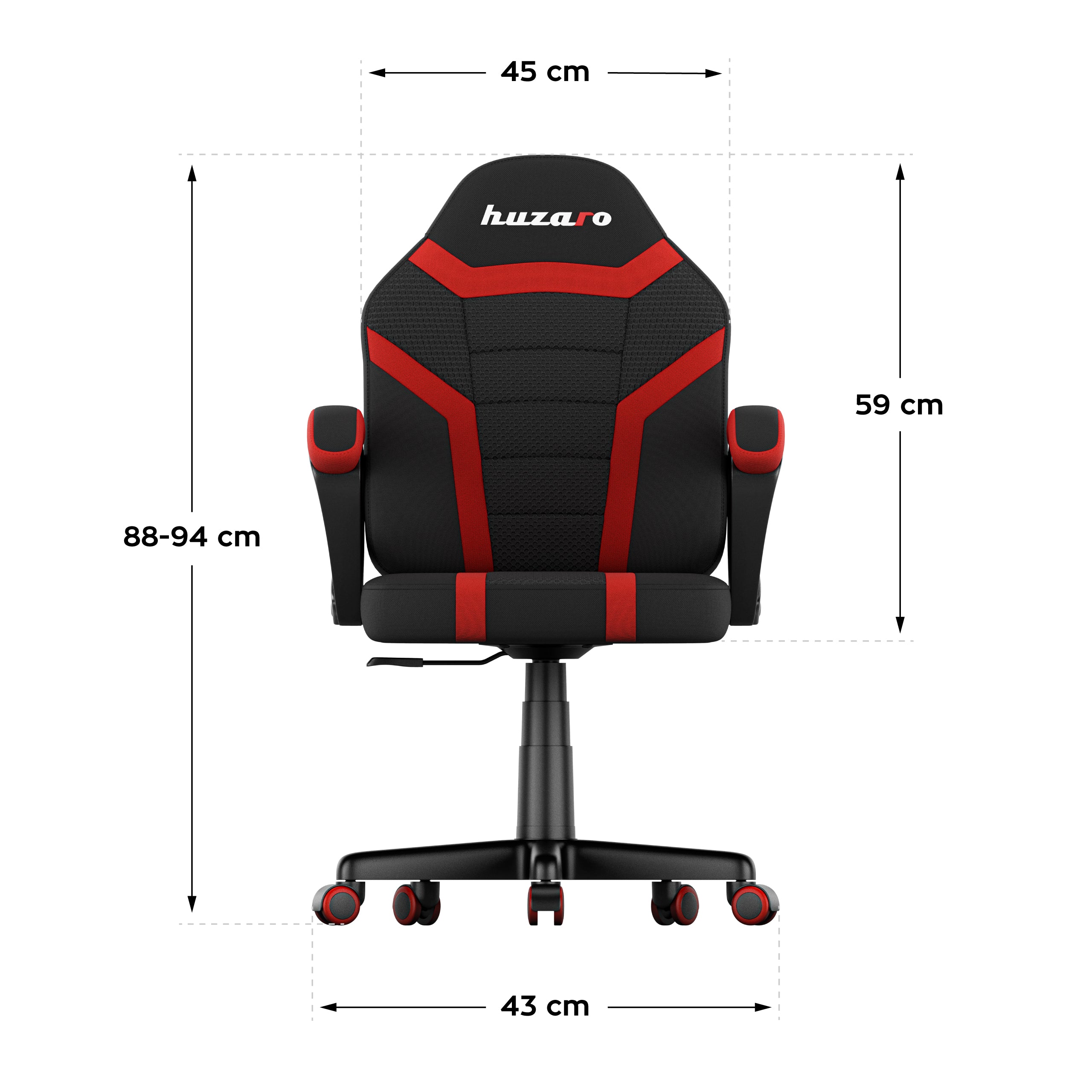 Dětská herní židle HUZARO RANGER 1.0 Red Mesh